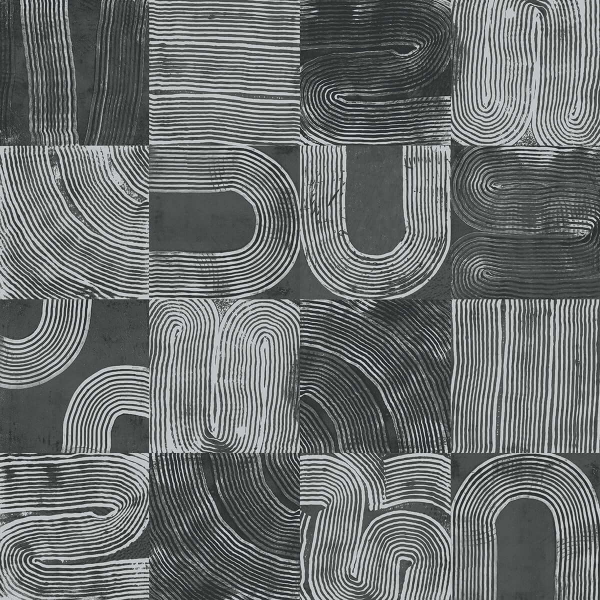 black-vaughn-geometric-peel-and-stick-wallpaper-york-wallcoverings-nus4629 - York Wallcoverings Wallpaper