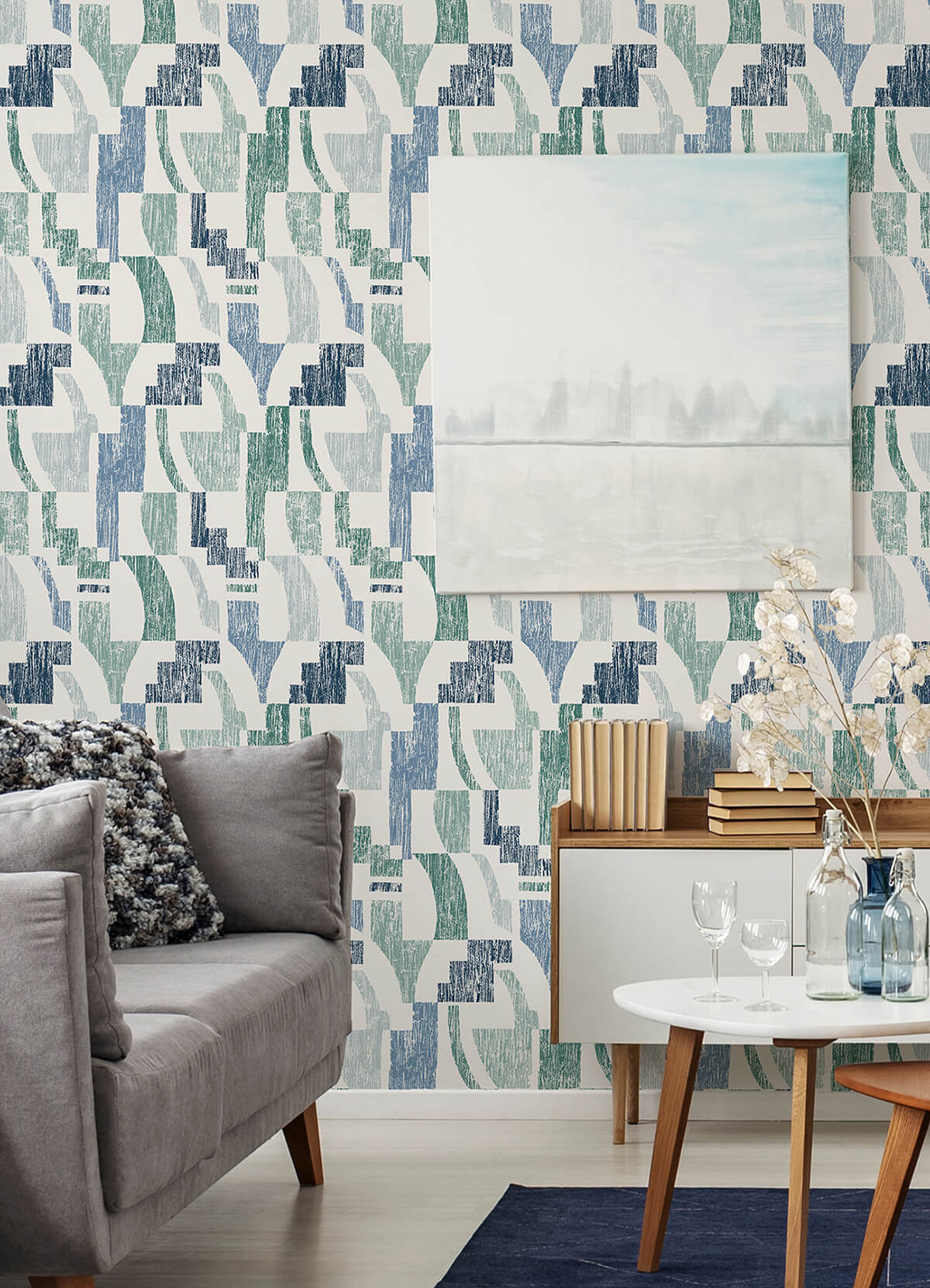 cool-multi-lenny-geometric-peel-and-stick-wallpaper-york-wallcoverings-nus4633 - York Wallcoverings Wallpaper
