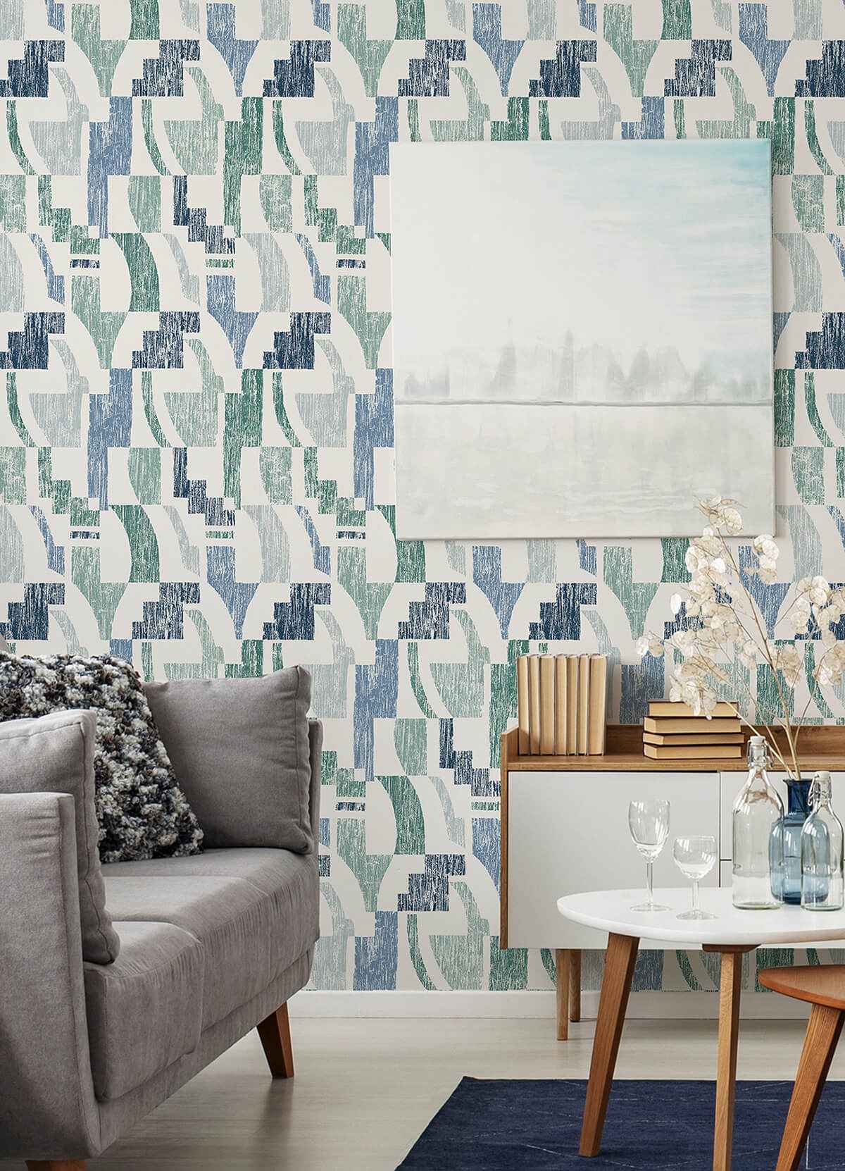 Cool Multi Lenny Geometric Peel & Stick - York Wallcoverings - NUS4633 - York Wallcoverings Wallpaper