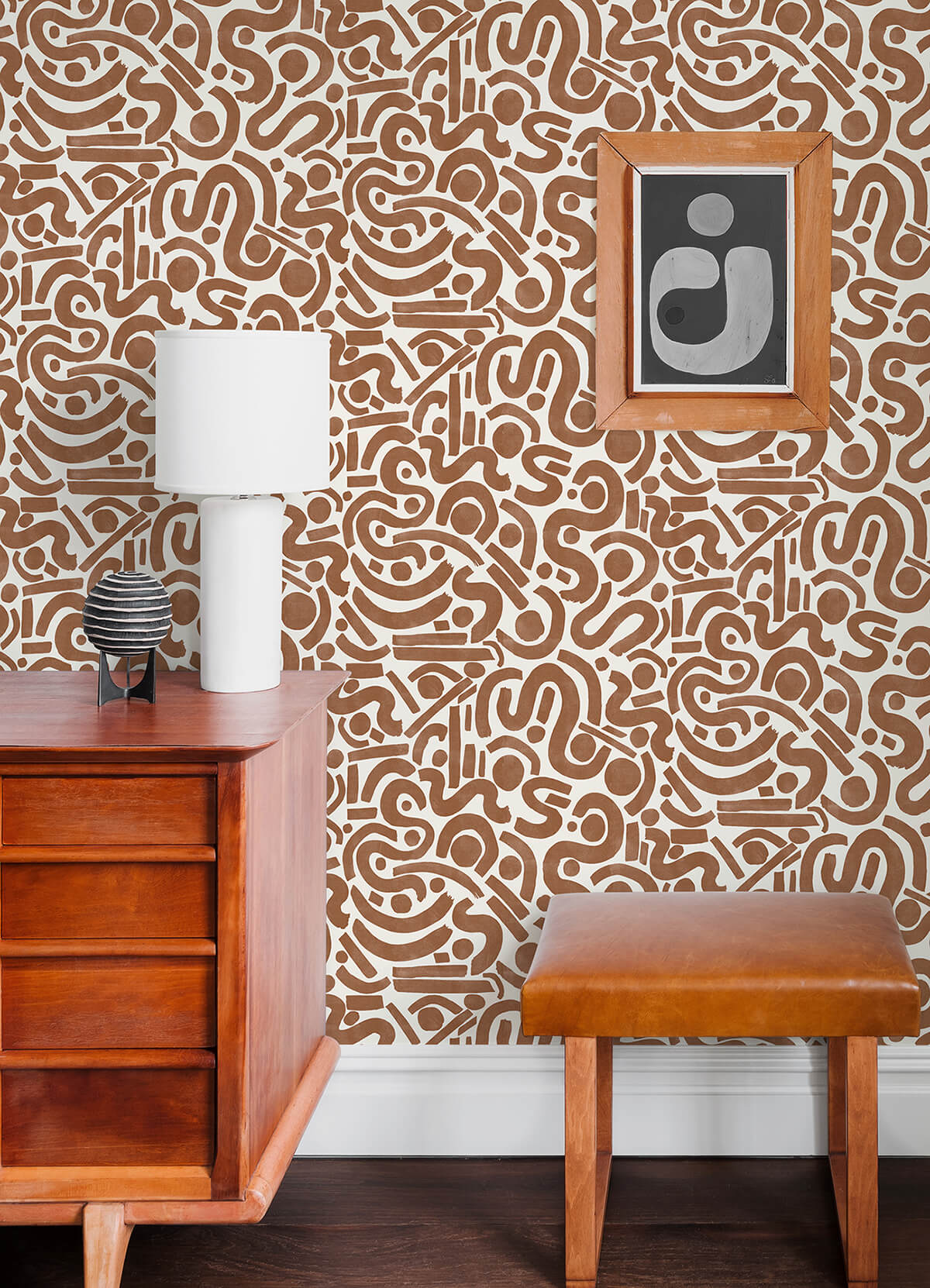 terracotta-edie-geometric-peel-and-stick-wallpaper-york-wallcoverings-nus4635 - York Wallcoverings Wallpaper