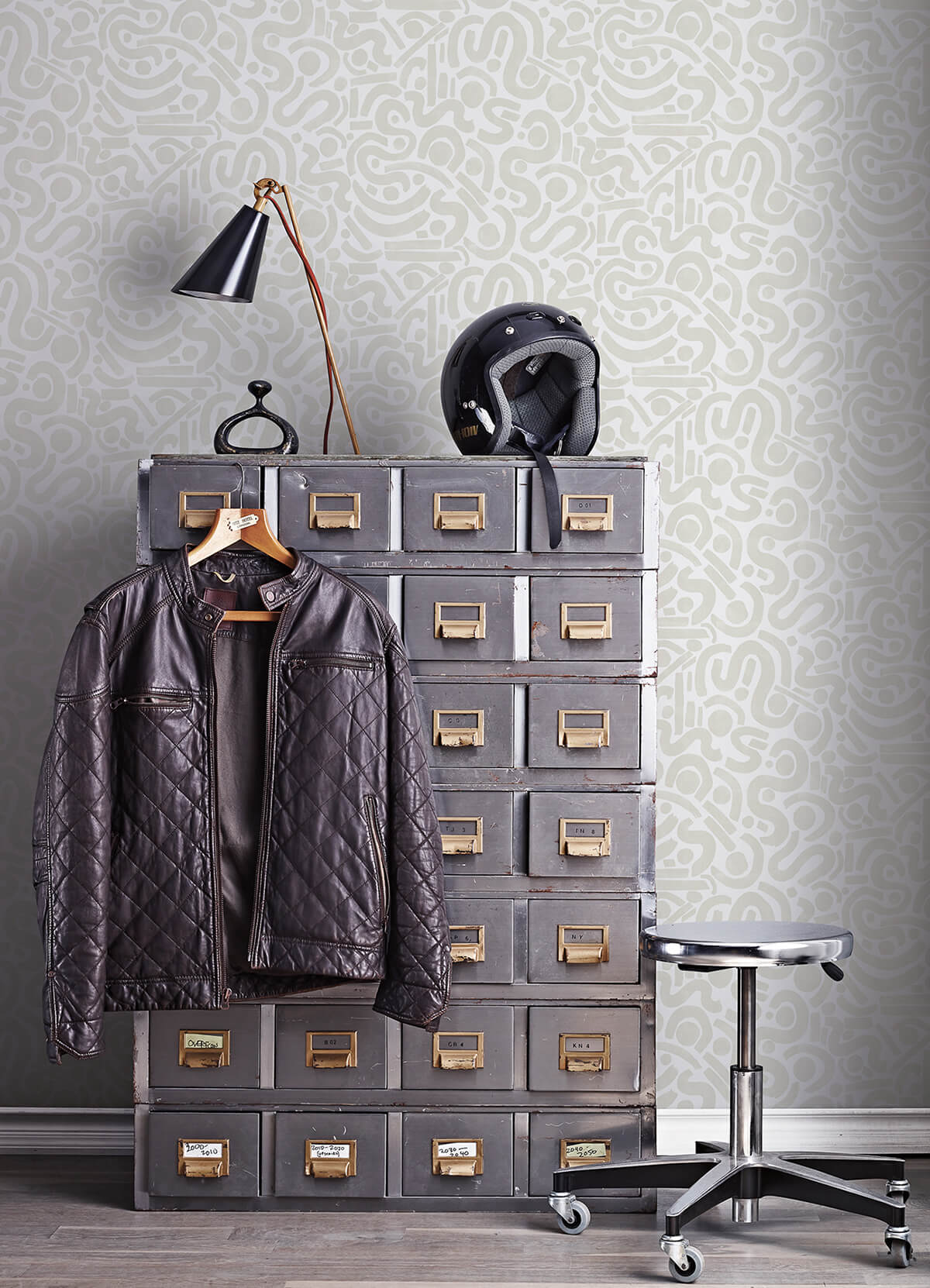 taupe-edie-geometric-peel-and-stick-wallpaper-york-wallcoverings-nus4636 - York Wallcoverings Wallpaper