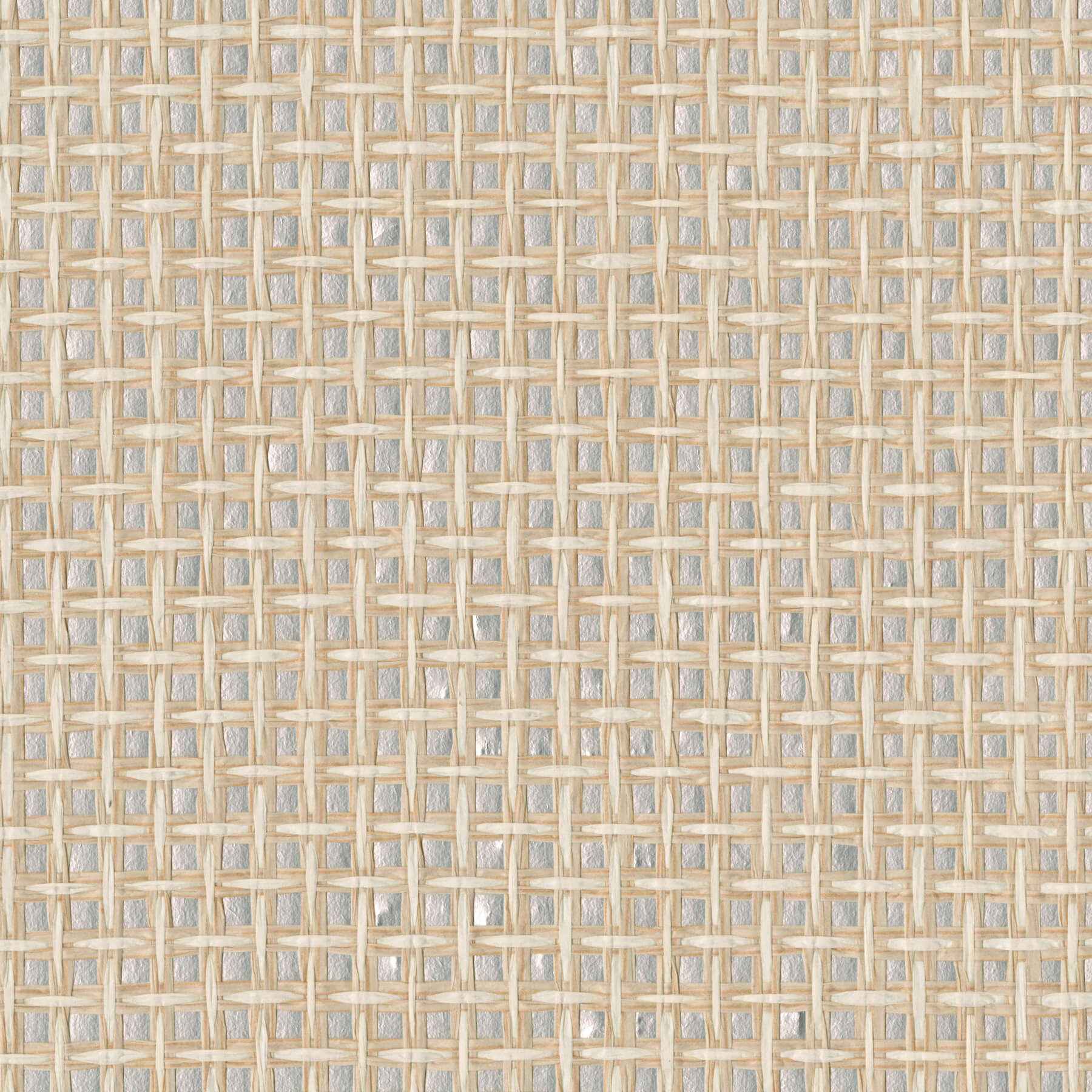 Aki Silver Basketweave Wallpaper - York Wallcoverings - 2923-54774 - York Wallcoverings Wallpaper