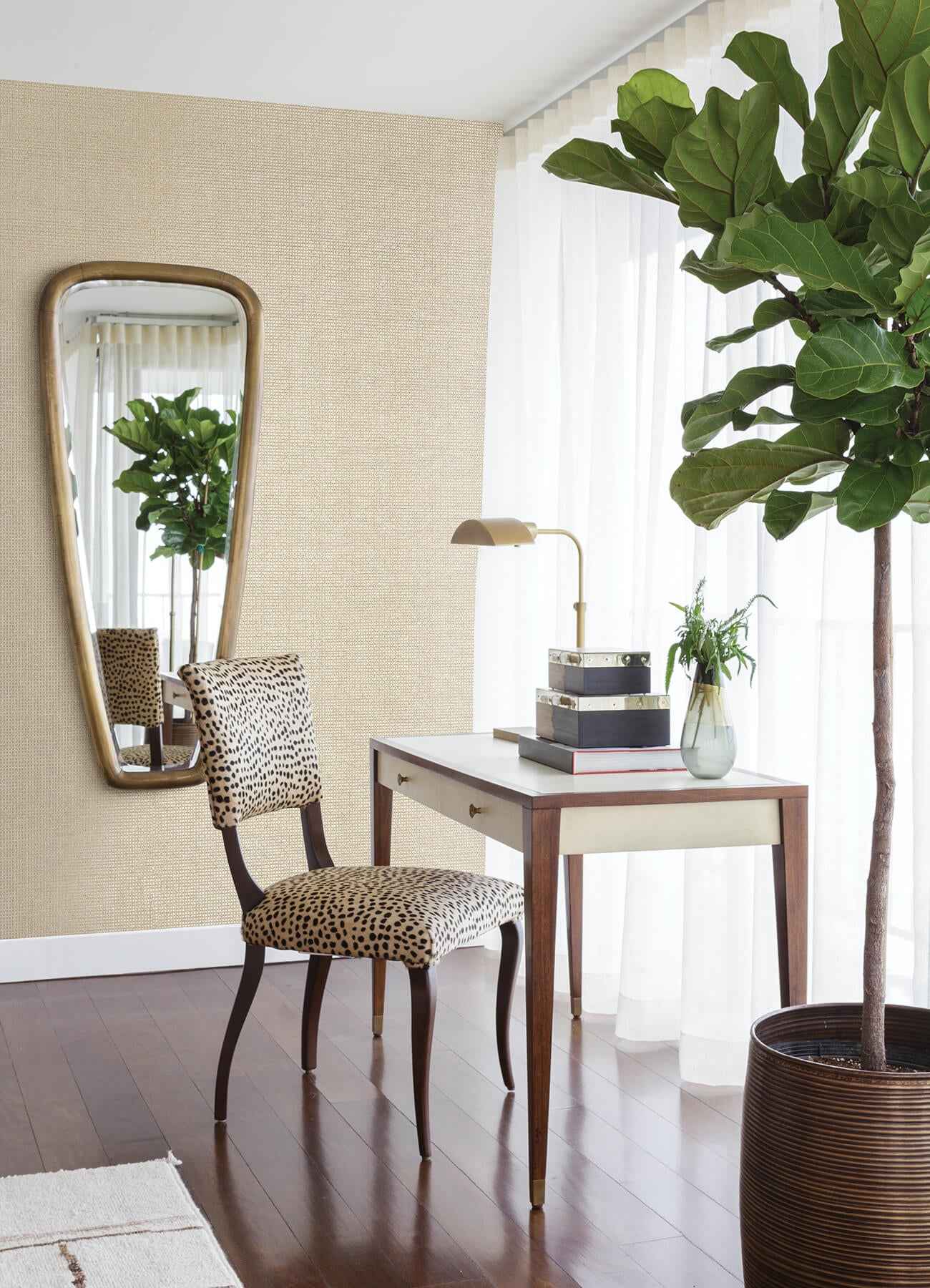 Aki Silver Basketweave Wallpaper - York Wallcoverings - 2923-54774 - York Wallcoverings Wallpaper