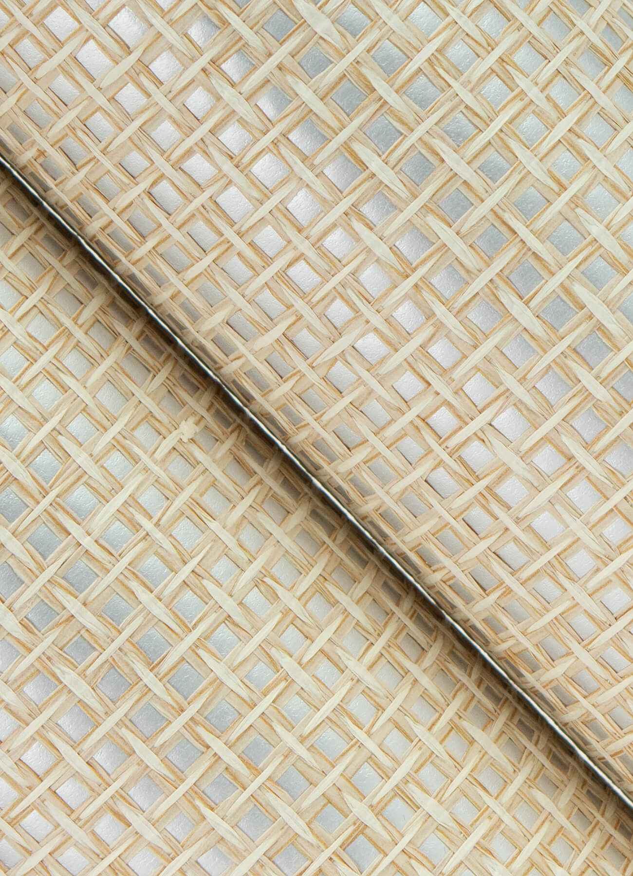 Aki Silver Basketweave Wallpaper - York Wallcoverings - 2923-54774 - York Wallcoverings Wallpaper
