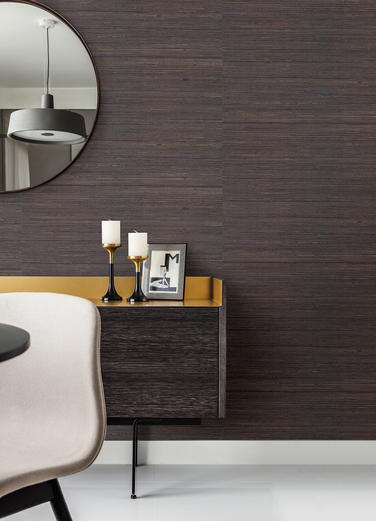 shandong-charcoal-grasscloth-wallpaper-york-wallcoverings-2923-80081 - York Wallcoverings Wallpaper