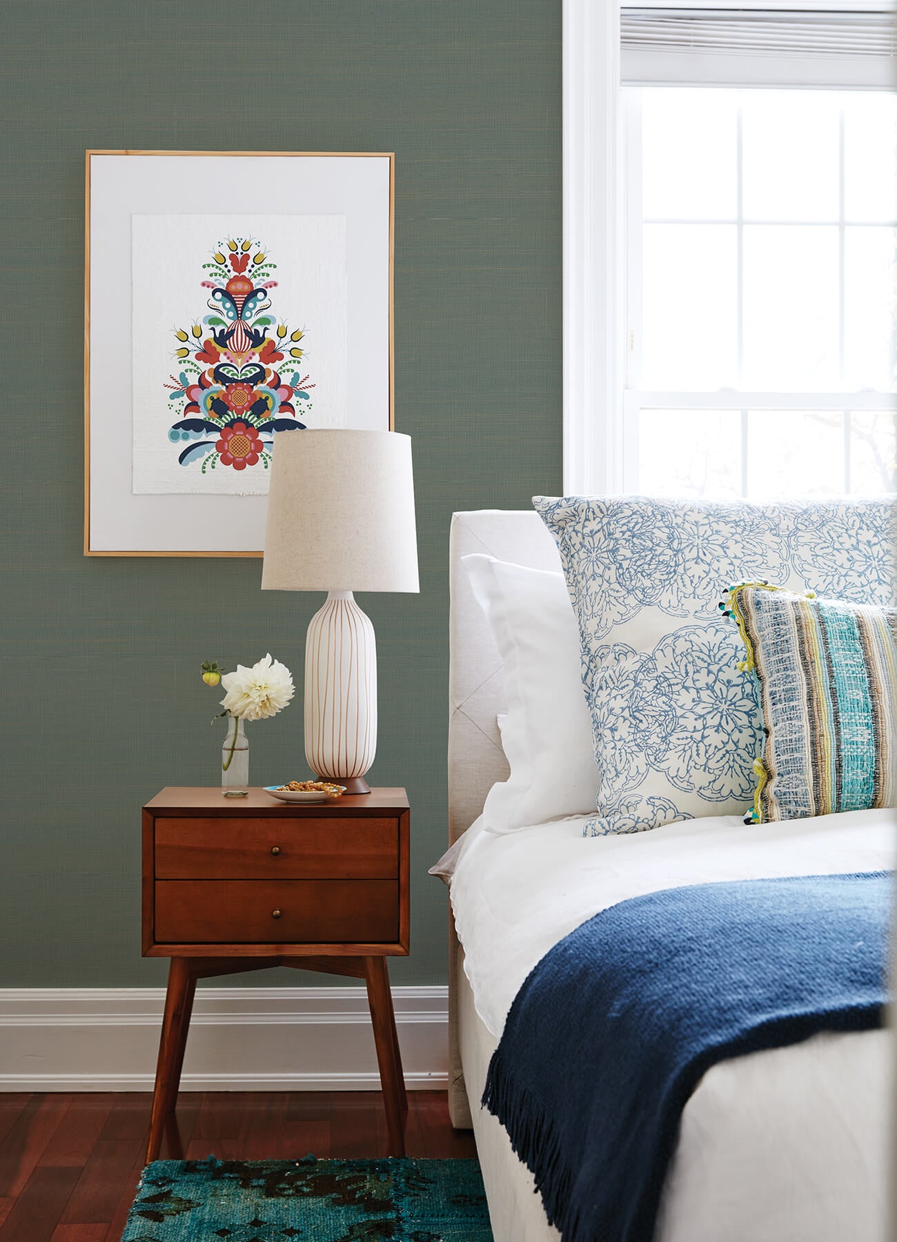 mai-teal-grasscloth-wallpaper-york-wallcoverings-2923-86102 - York Wallcoverings Wallpaper