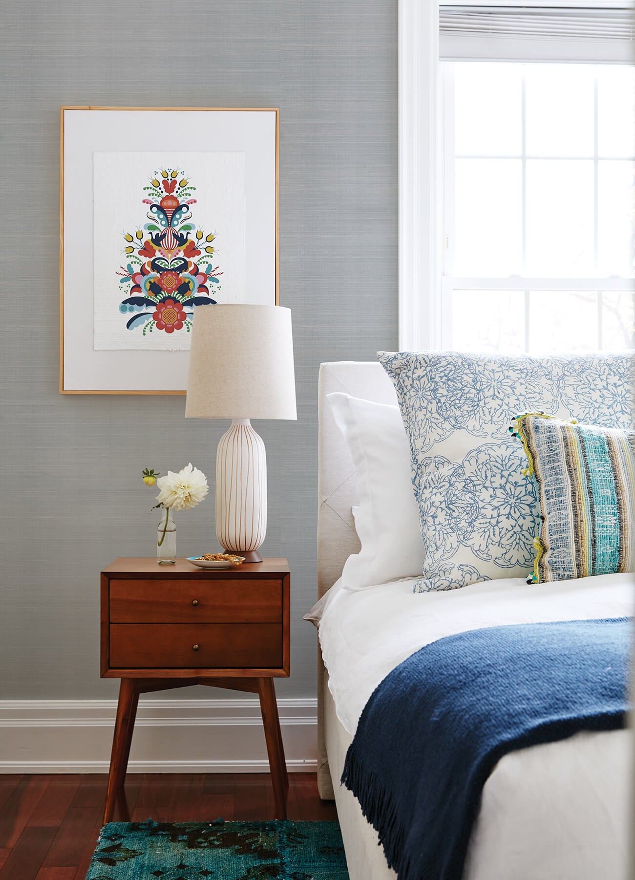 mai-aqua-grasscloth-wallpaper-york-wallcoverings-2923-86106 - York Wallcoverings Wallpaper