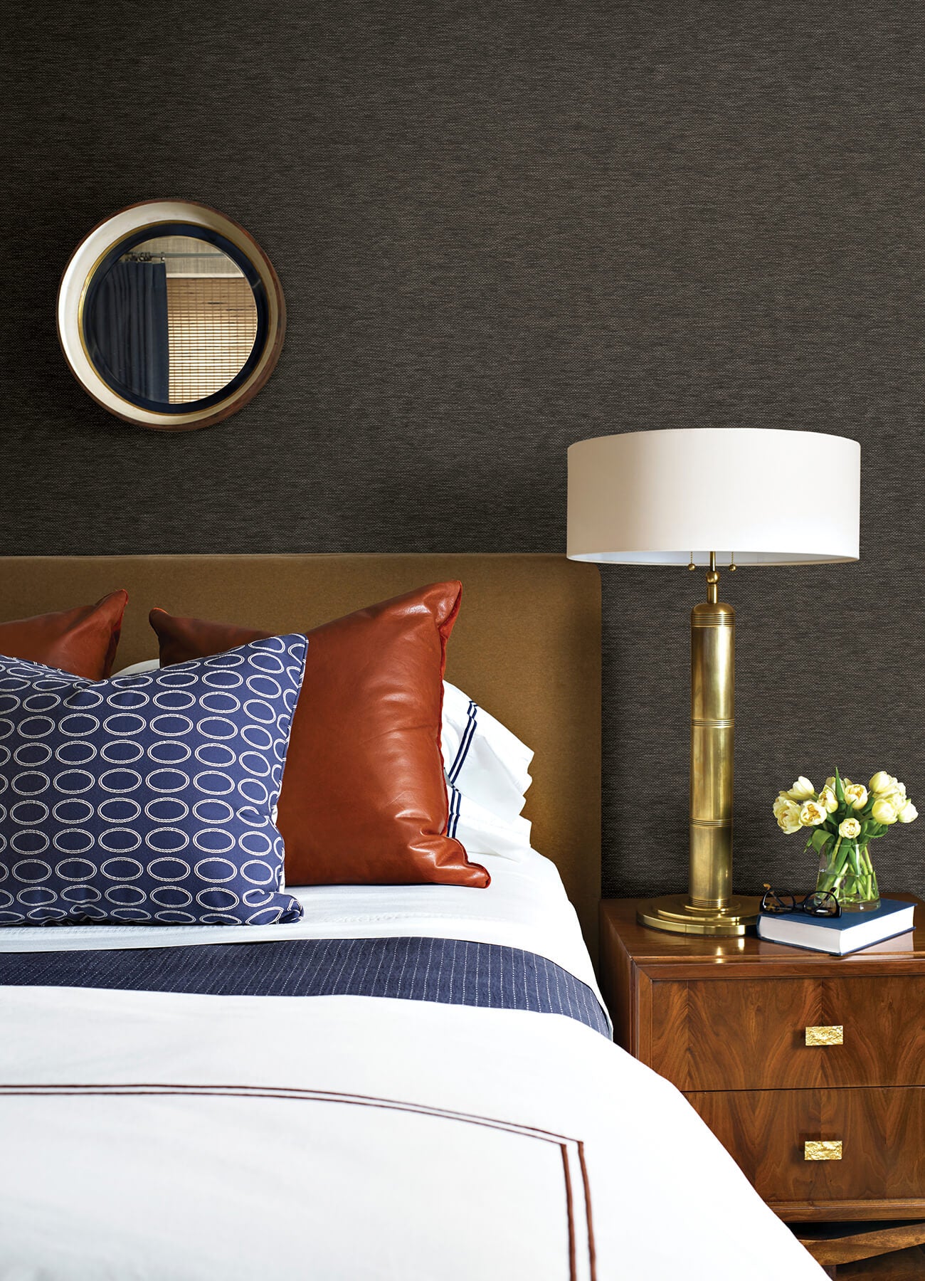 jia-charcoal-paper-weave-wallpaper-york-wallcoverings-2923-86141 - York Wallcoverings Wallpaper