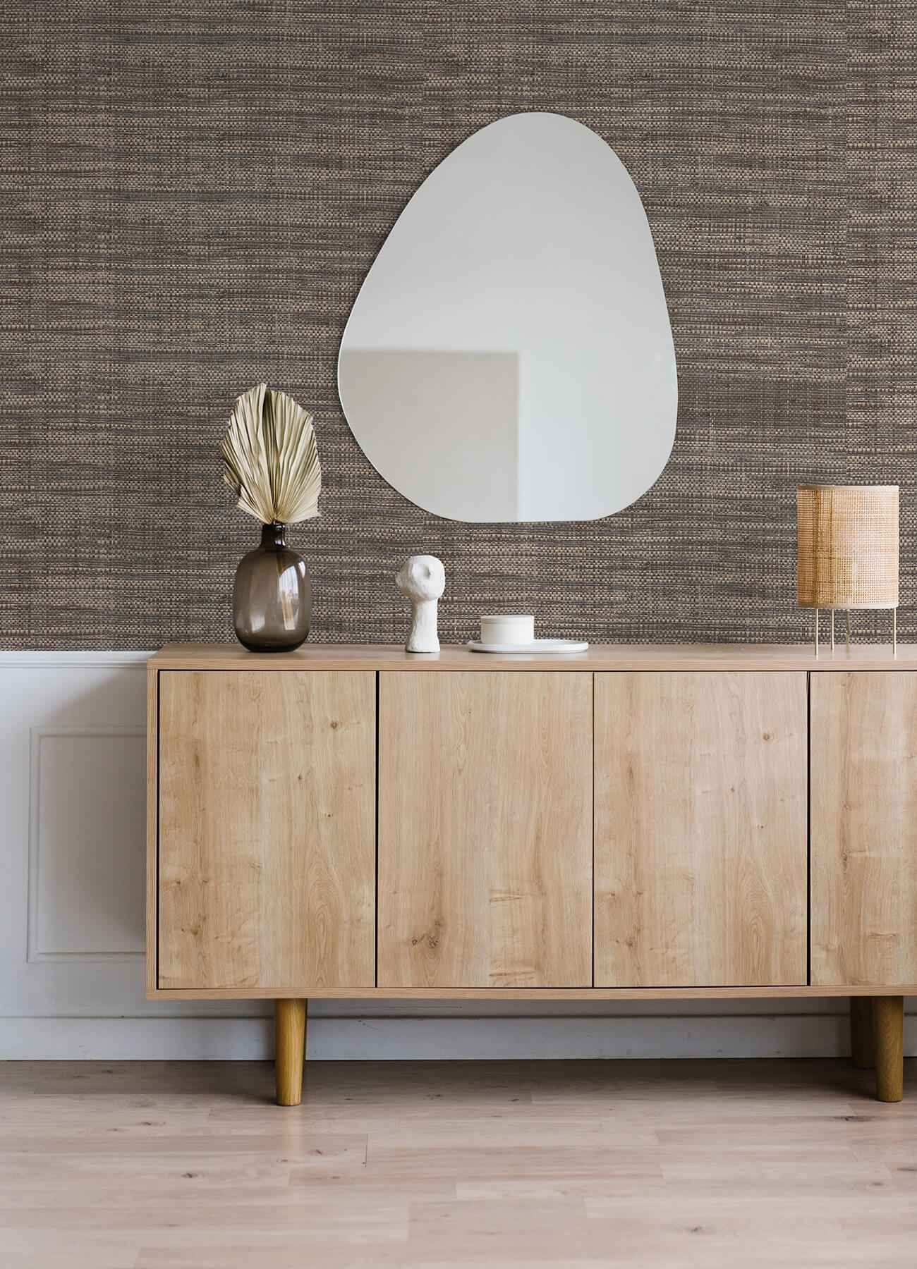 Cheng Grey Woven Grasscloth Wallpaper - York Wallcoverings - 2923-88019 - York Wallcoverings Wallpaper