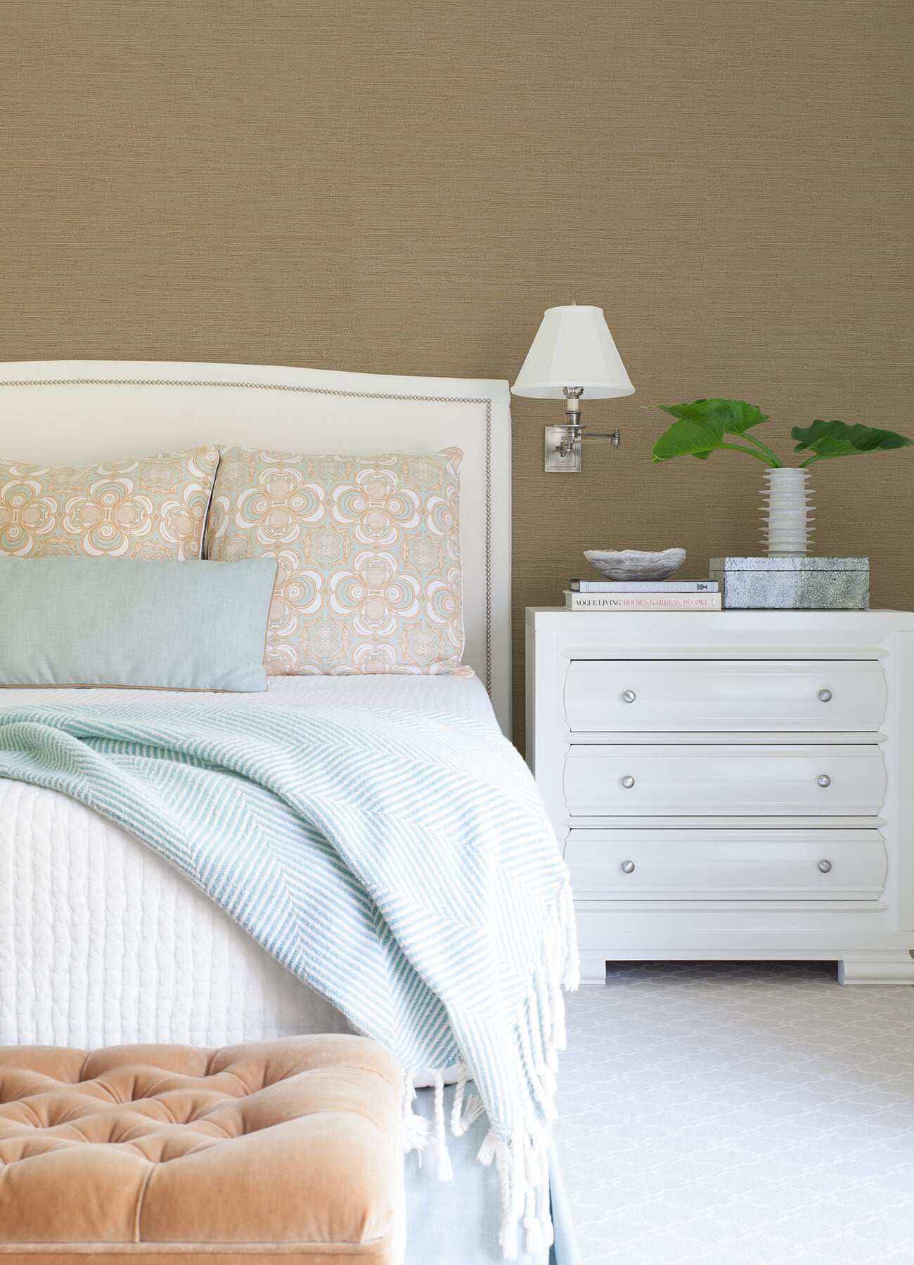 kira-beige-hemp-wallpaper-york-wallcoverings-2923-88021 - York Wallcoverings Wallpaper
