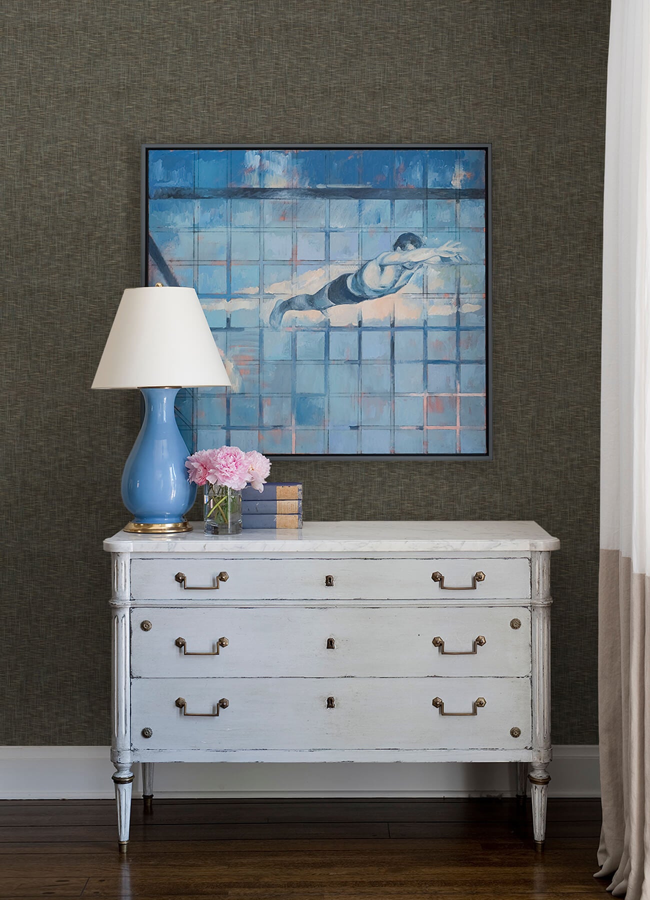 genji-dark-grey-woven-wallpaper-york-wallcoverings-2923-88025 - York Wallcoverings Wallpaper
