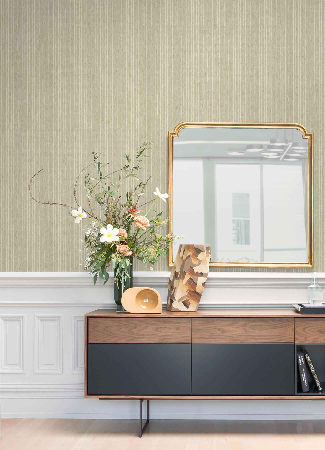 Liqin Taupe String Wallpaper - York Wallcoverings - 2923-88028 - York Wallcoverings Wallpaper