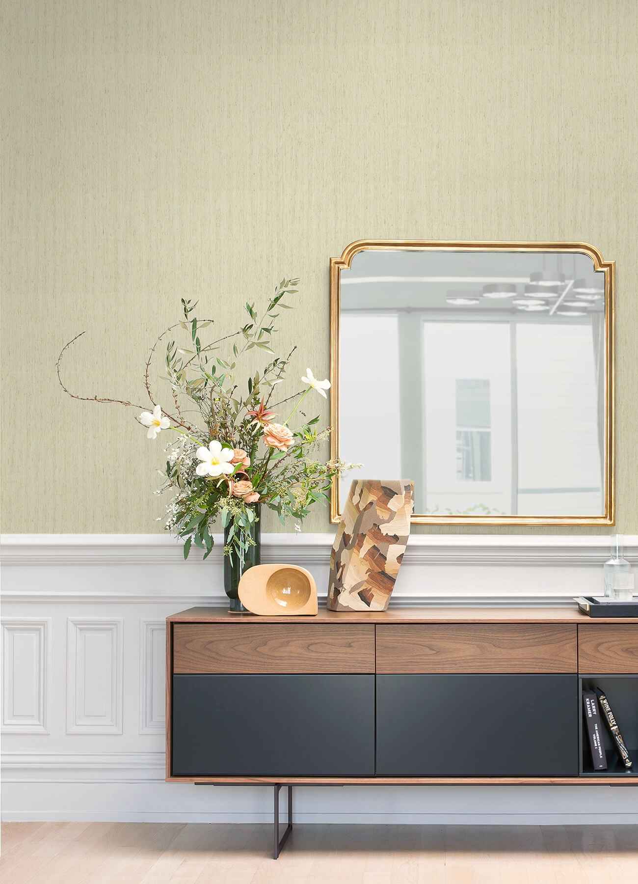 Liqin White String Wallpaper - York Wallcoverings - 2923-88029 - York Wallcoverings Wallpaper