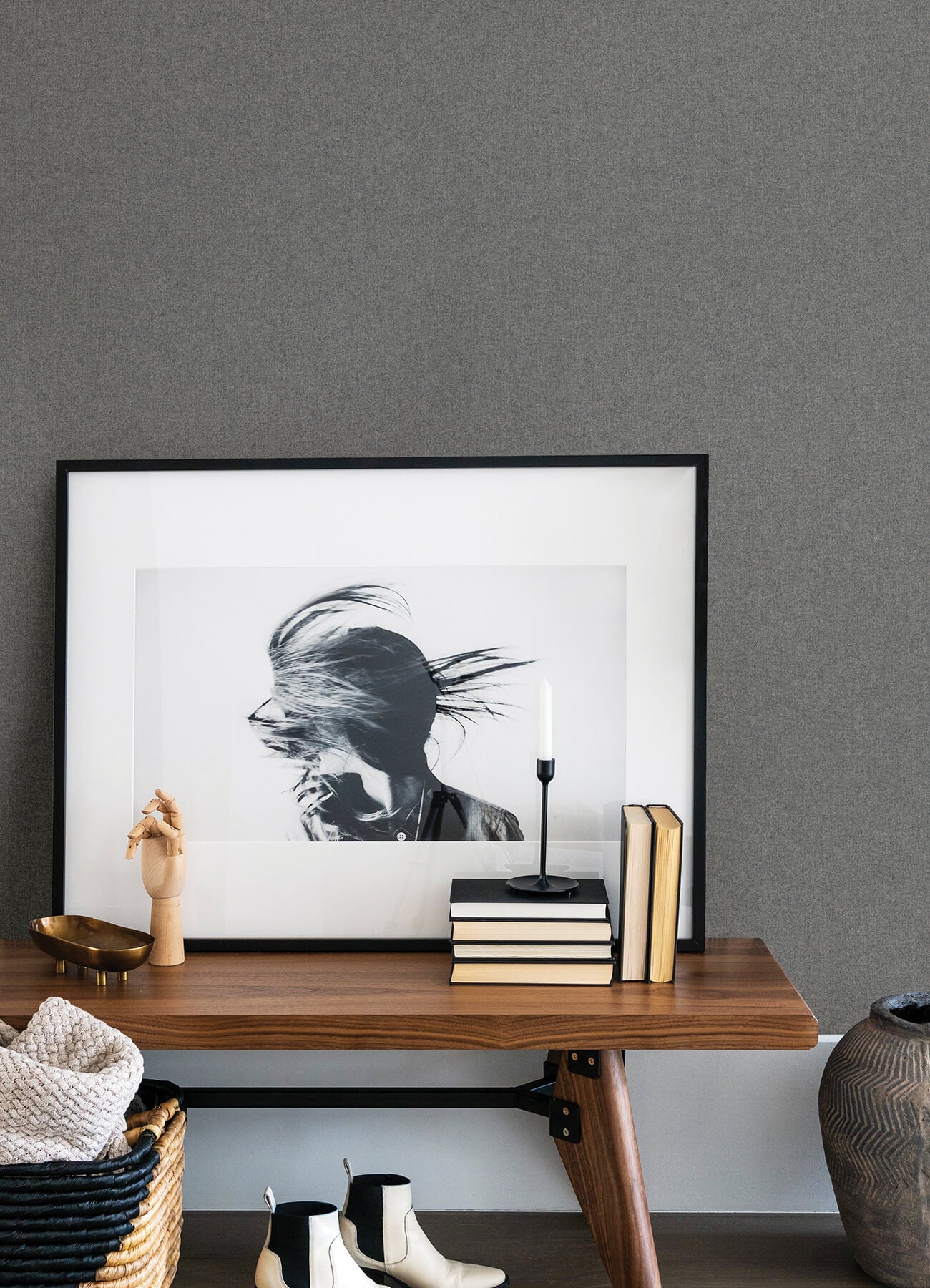 jia-light-grey-wool-wallpaper-york-wallcoverings-2923-88035 - York Wallpaper Wallpaper