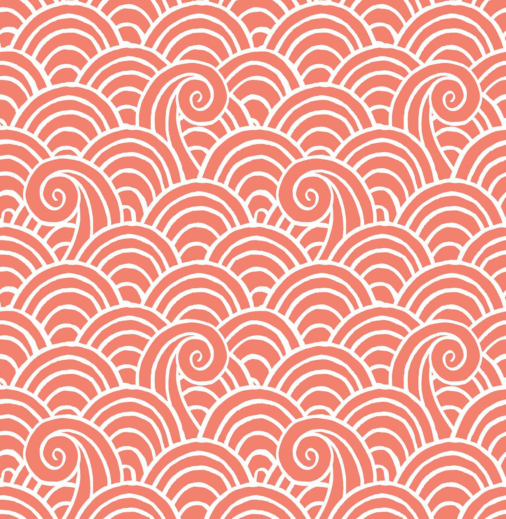 Alorah Coral Wave Wallpaper - York Wallcoverings - 4081-26306