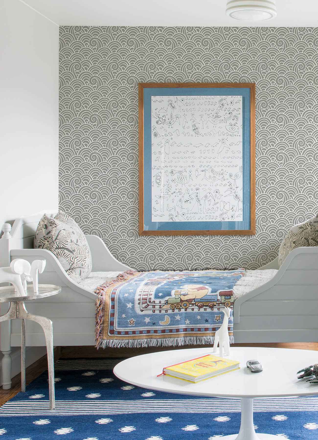 Alorah Grey Wave Wallpaper - York Wallcoverings - 4081-26308 - York Wallcoverings Wallpaper