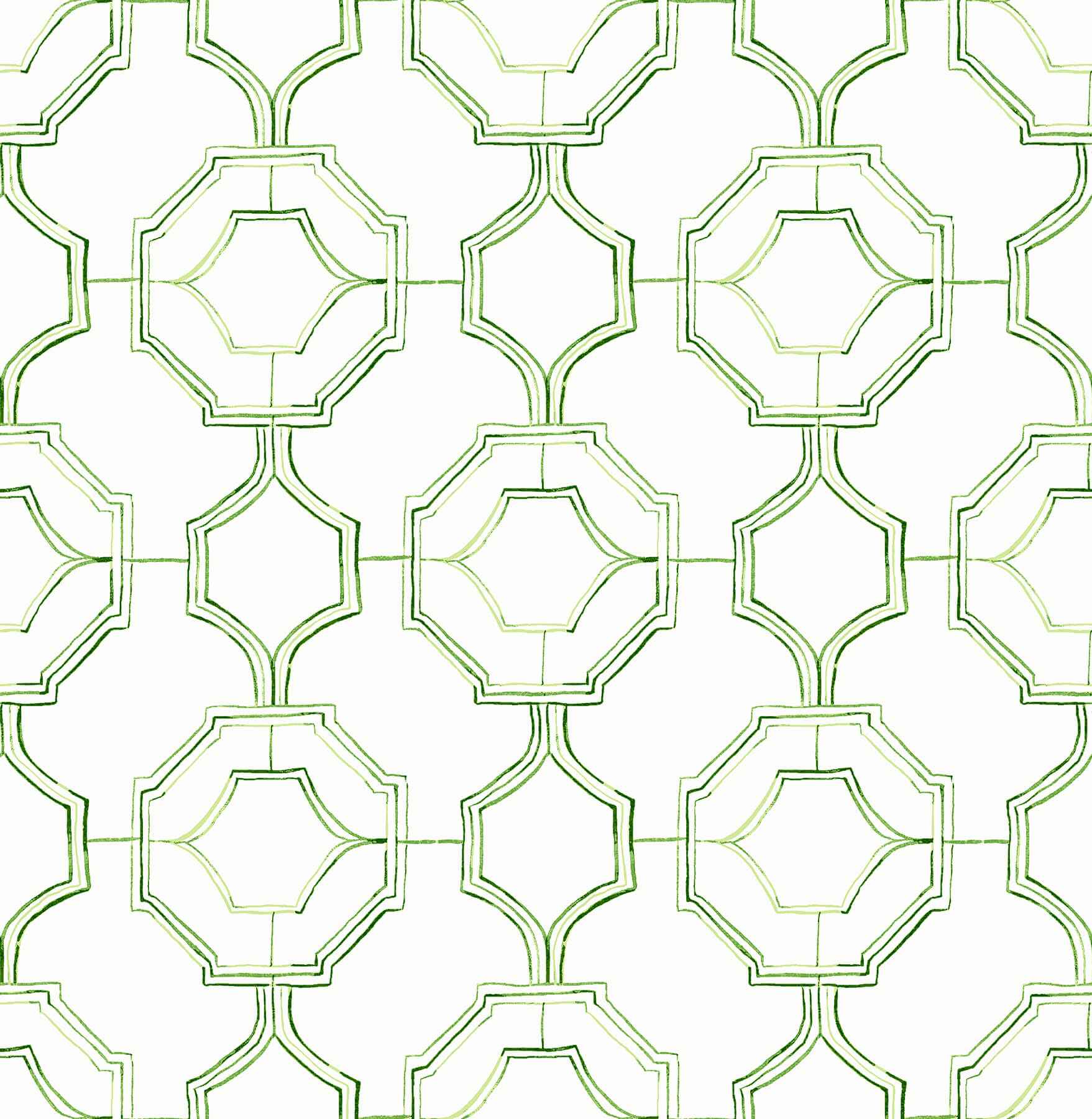 Gallina Green Trellis Wallpaper - York Wallcoverings - 4081-26316
