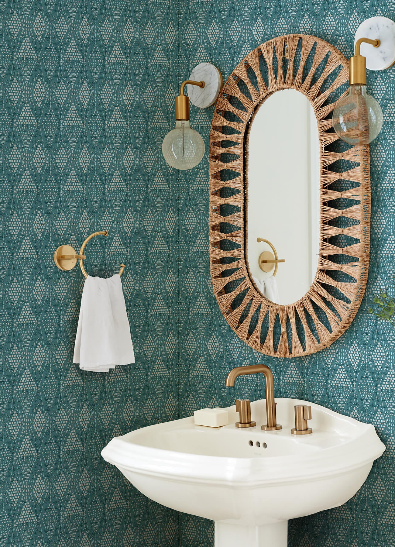 grady-teal-dotted-geometric-wallpaper-york-wallcoverings-4081-26318 - York Wallcoverings Wallpaper