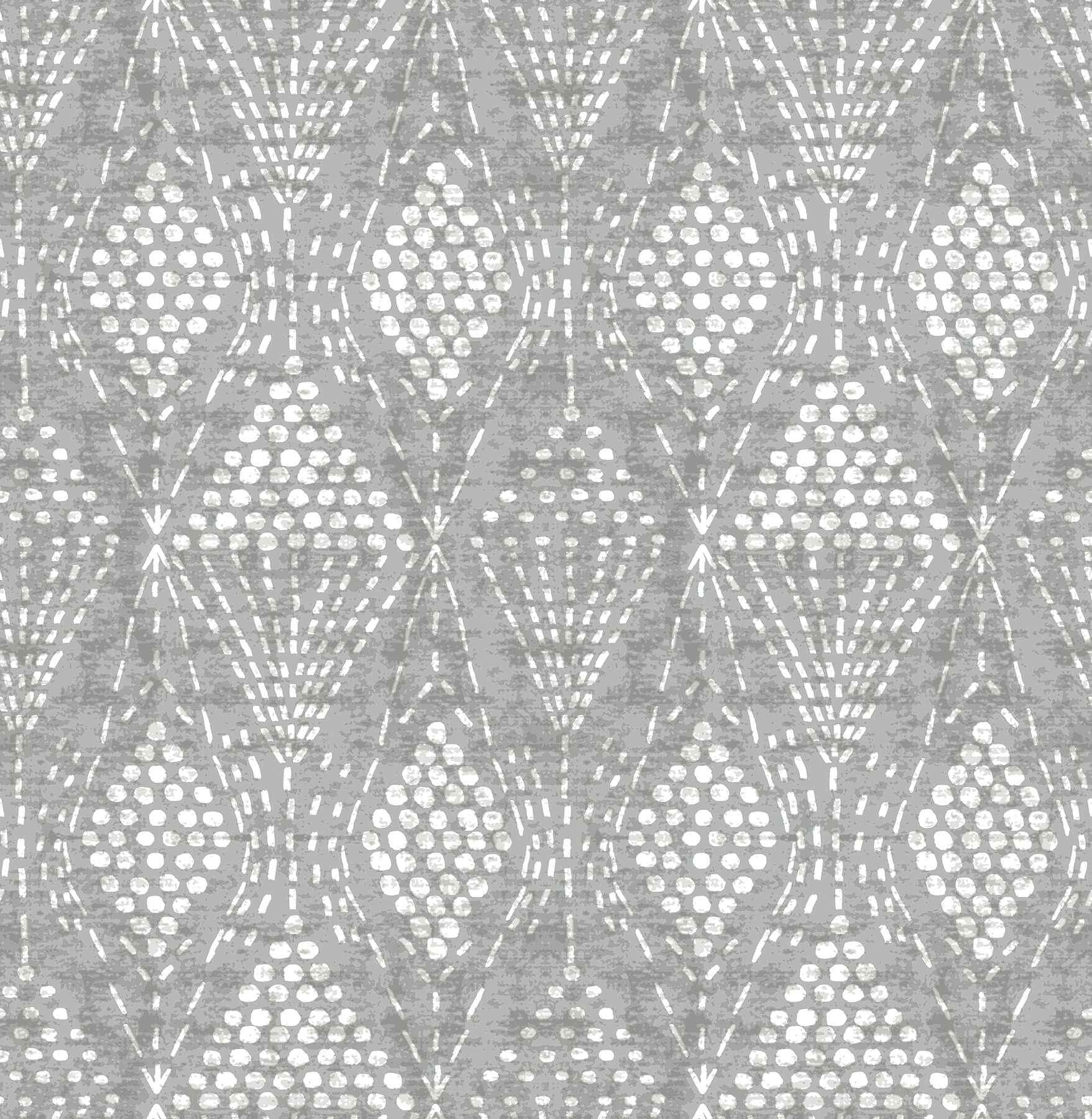 Grady Grey Dotted Geometric Wallpaper - York Wallcoverings - 4081-26322