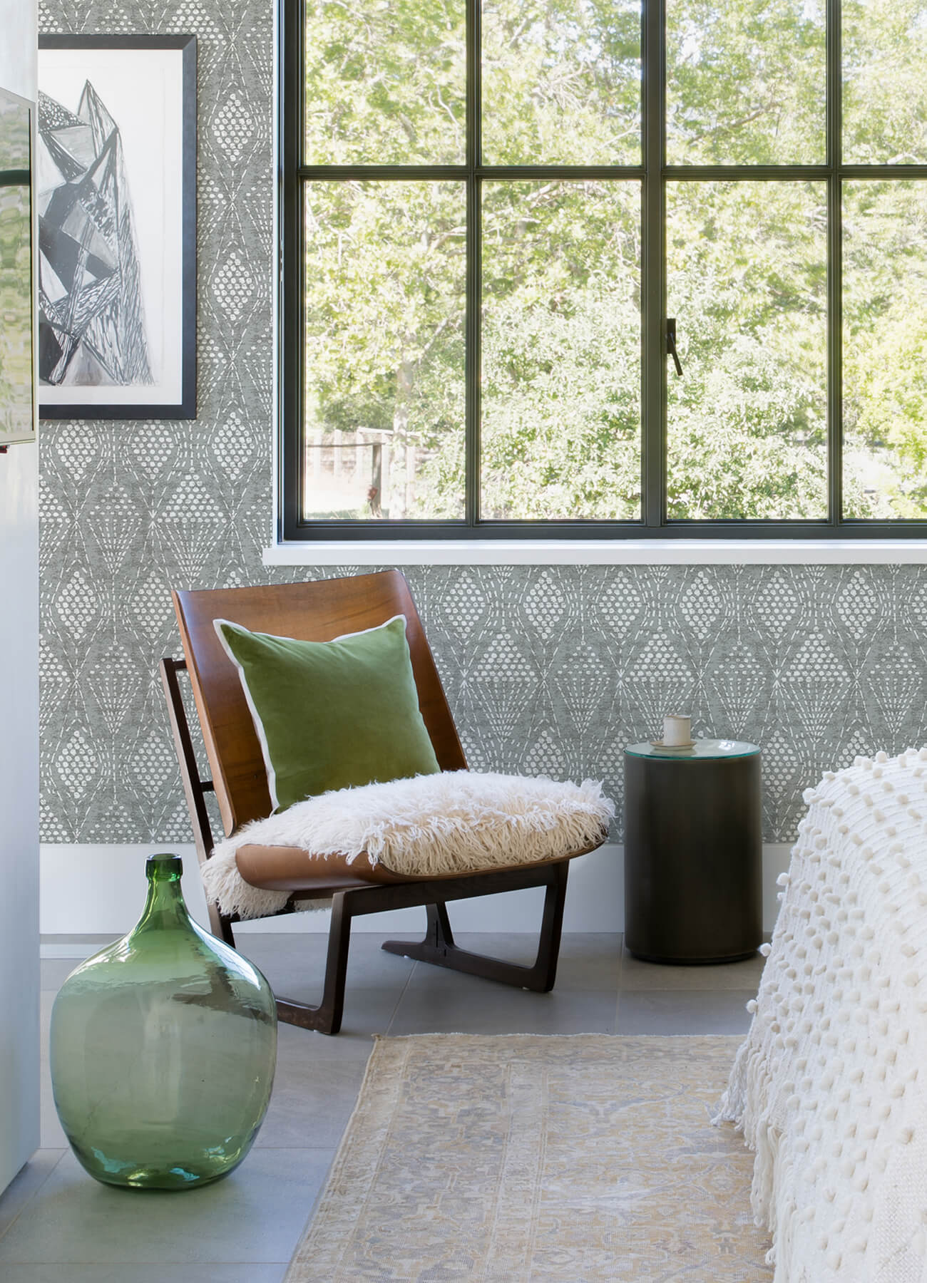 grady-grey-dotted-geometric-wallpaper-york-wallcoverings-4081-26322 - York Wallcoverings Wallpaper