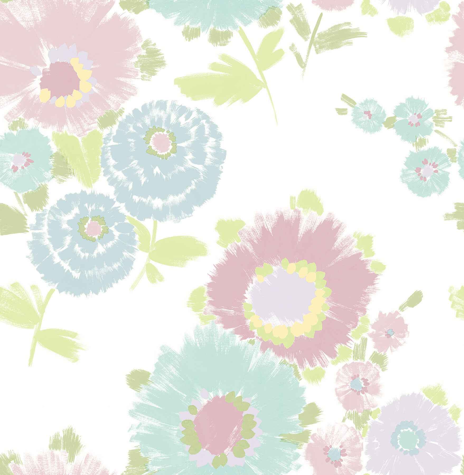 Essie Pastel Painterly Floral Wallpaper - York Wallcoverings - 4081-26325