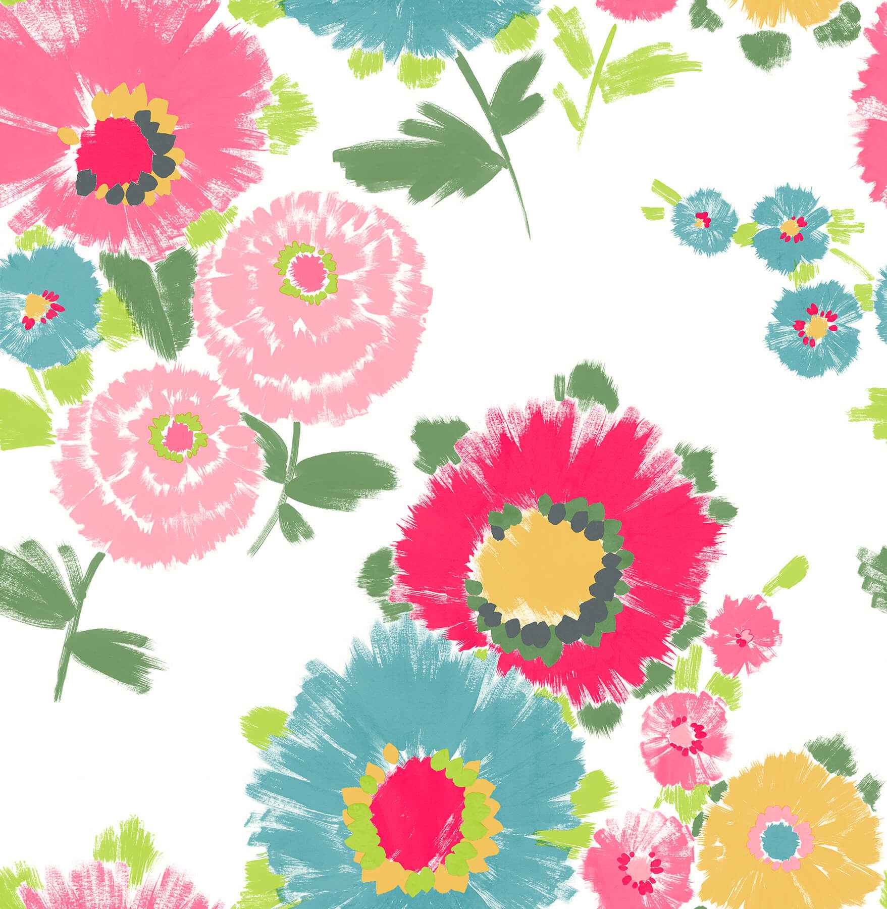 Essie Pink Painterly Floral Wallpaper - York Wallcoverings - 4081-26326