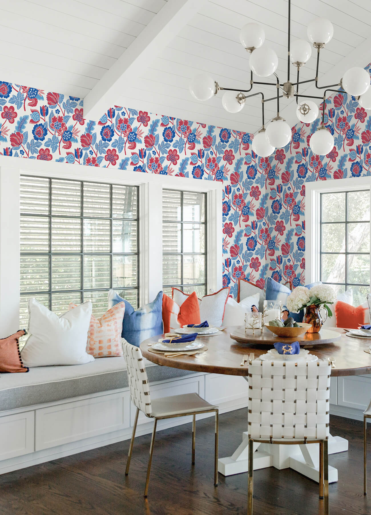jana-red-jacobean-wallpaper-york-wallcoverings-4081-26338 - York Wallcoverings Wallpaper