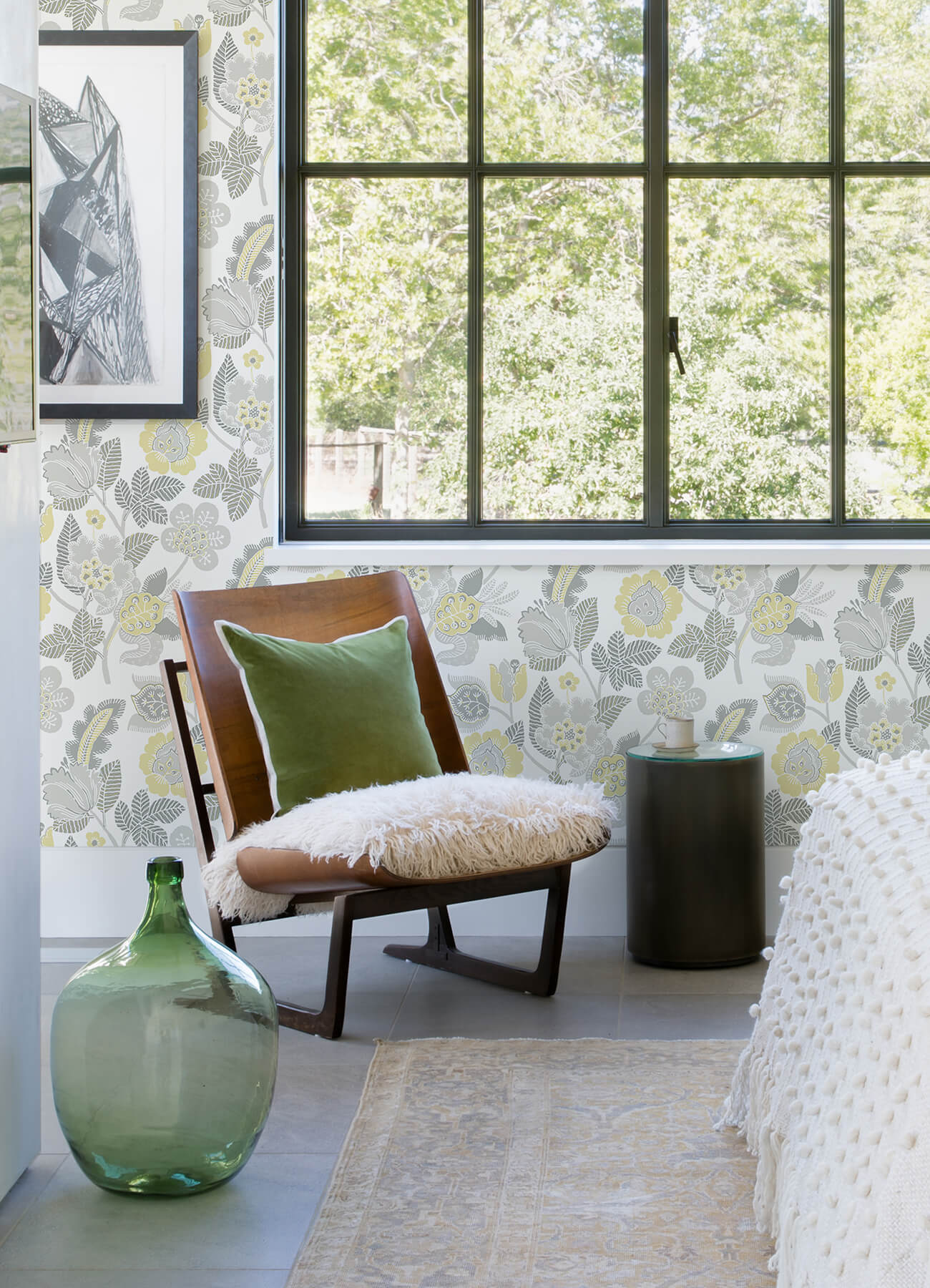 jana-light-grey-jacobean-wallpaper-york-wallcoverings-4081-26341 - York Wallcoverings Wallpaper