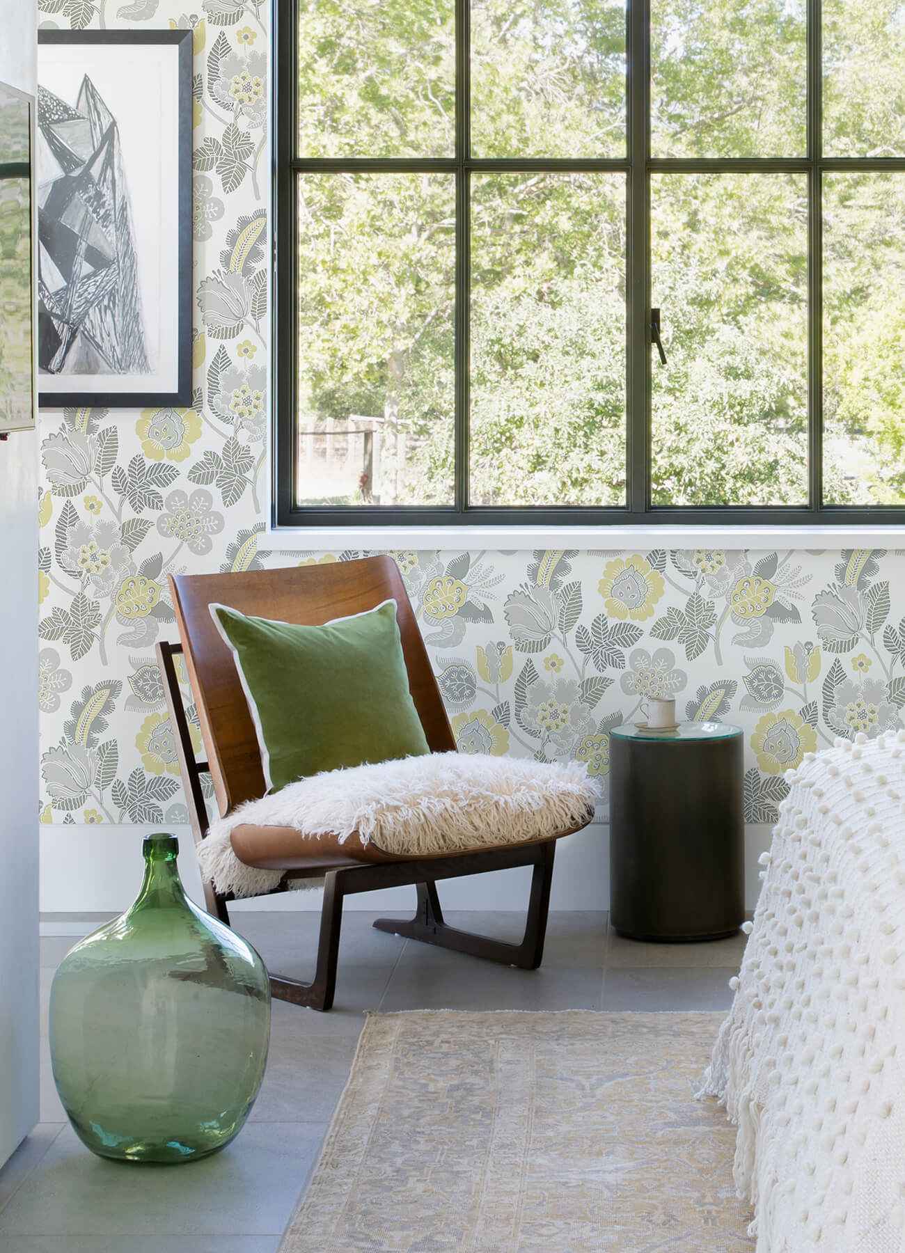 Jana Light Grey Jacobean Wallpaper - York Wallcoverings - 4081-26341 - York Wallcoverings Wallpaper