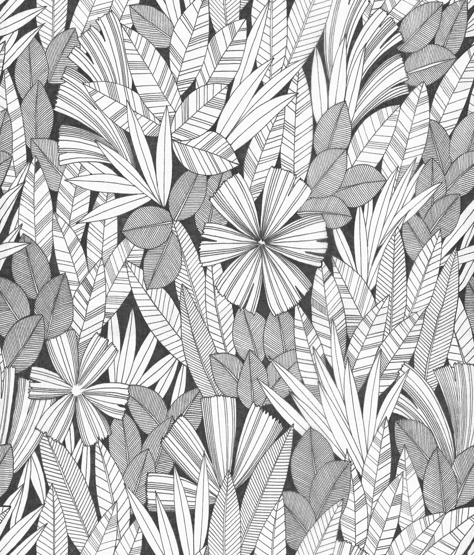 bannon-black-leaves-wallpaper-york-wallcoverings-4081-26346 - York Wallcoverings Wallpaper