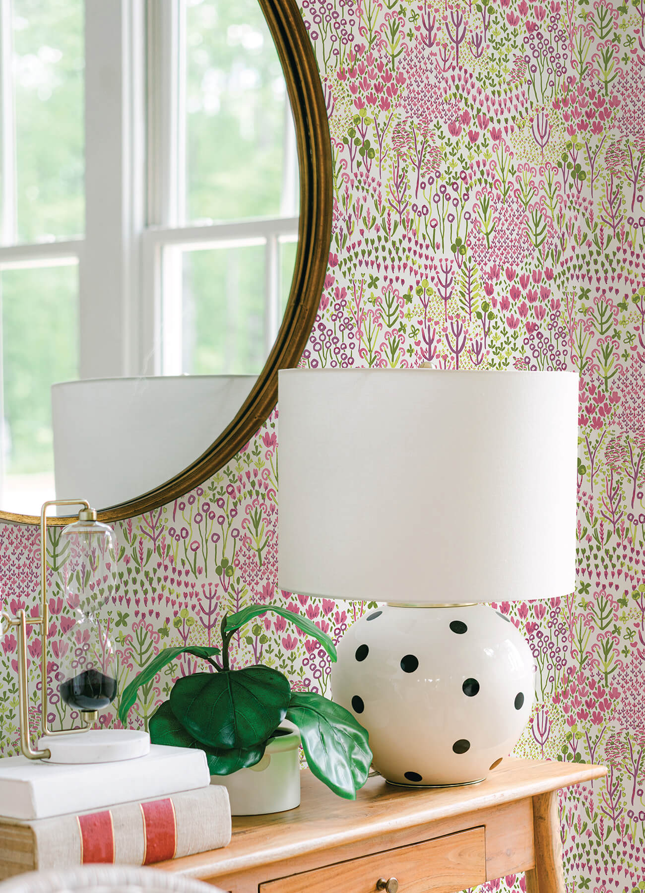 chilton-pink-wildflowers-wallpaper-york-wallcoverings-4081-26349 - York Wallcoverings Wallpaper
