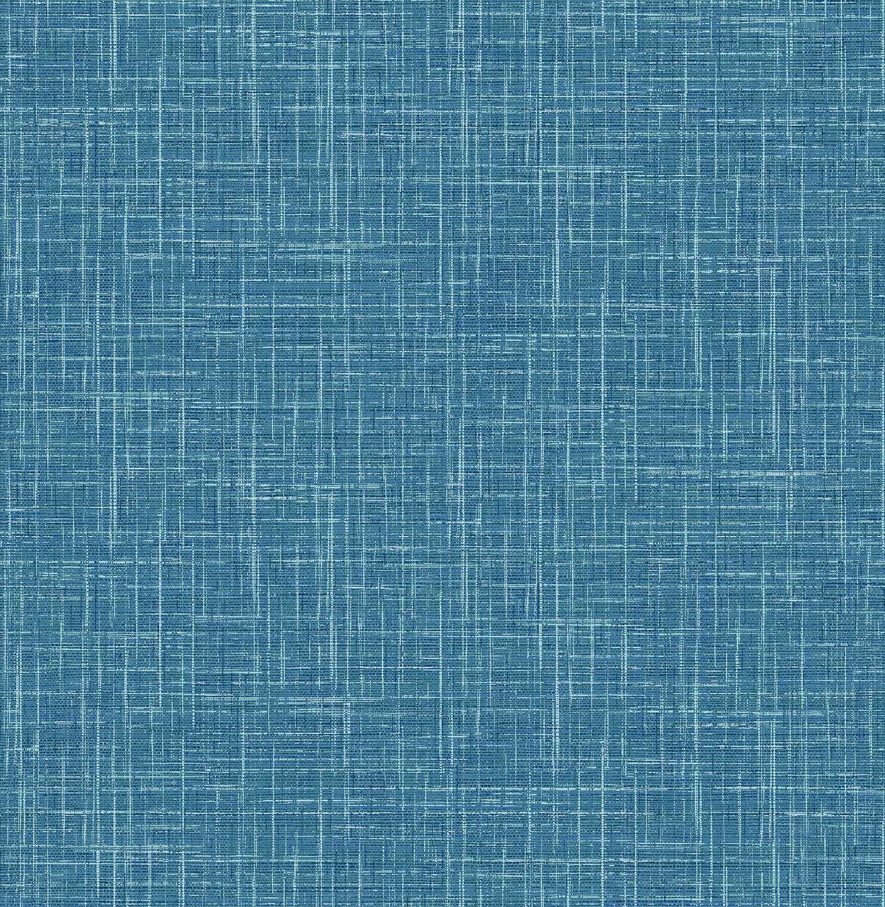 Emerson Teal Faux Linen Wallpaper - York Wallcoverings - 4081-26351