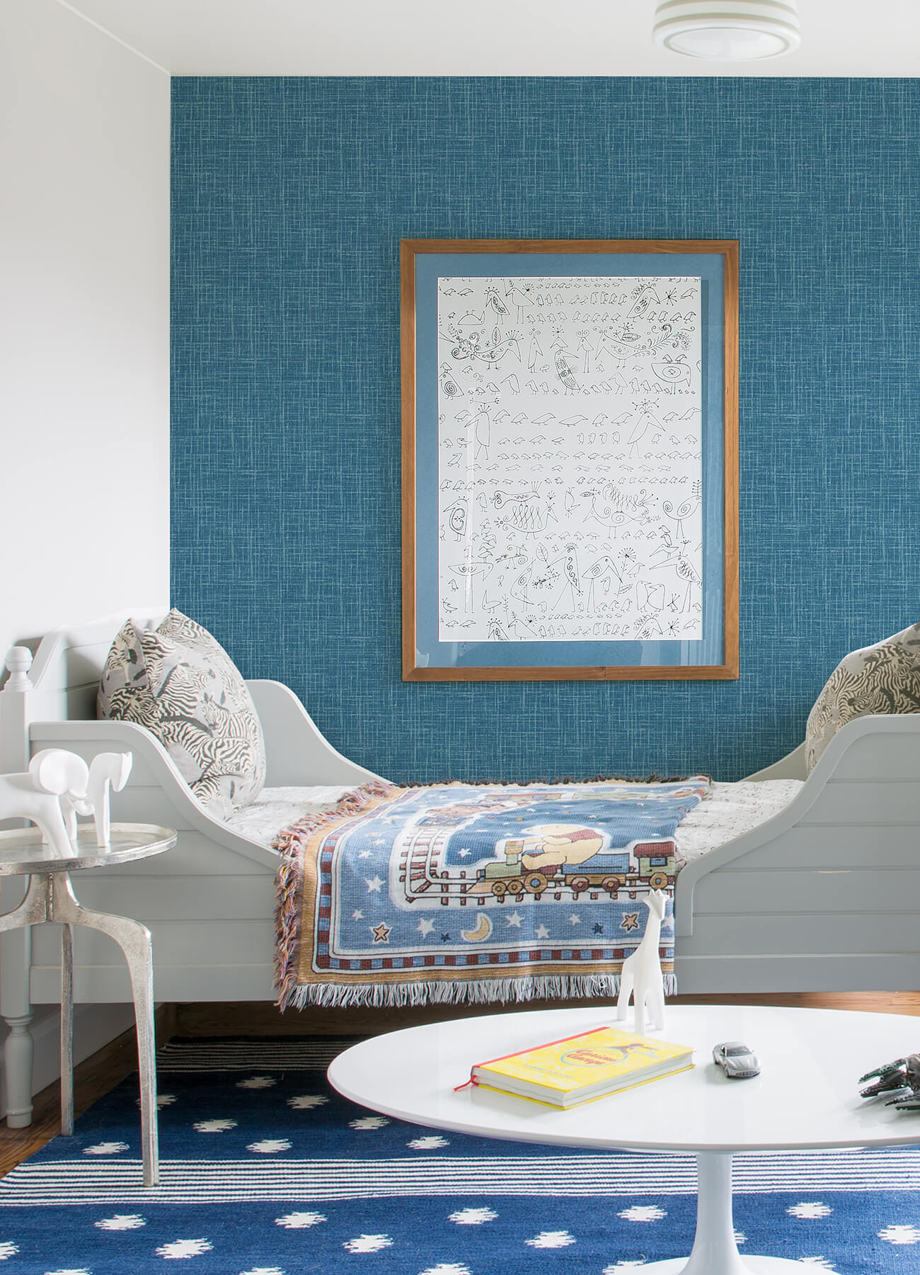 emerson-teal-faux-linen-wallpaper-york-wallcoverings-4081-26351 - York Wallcoverings Wallpaper
