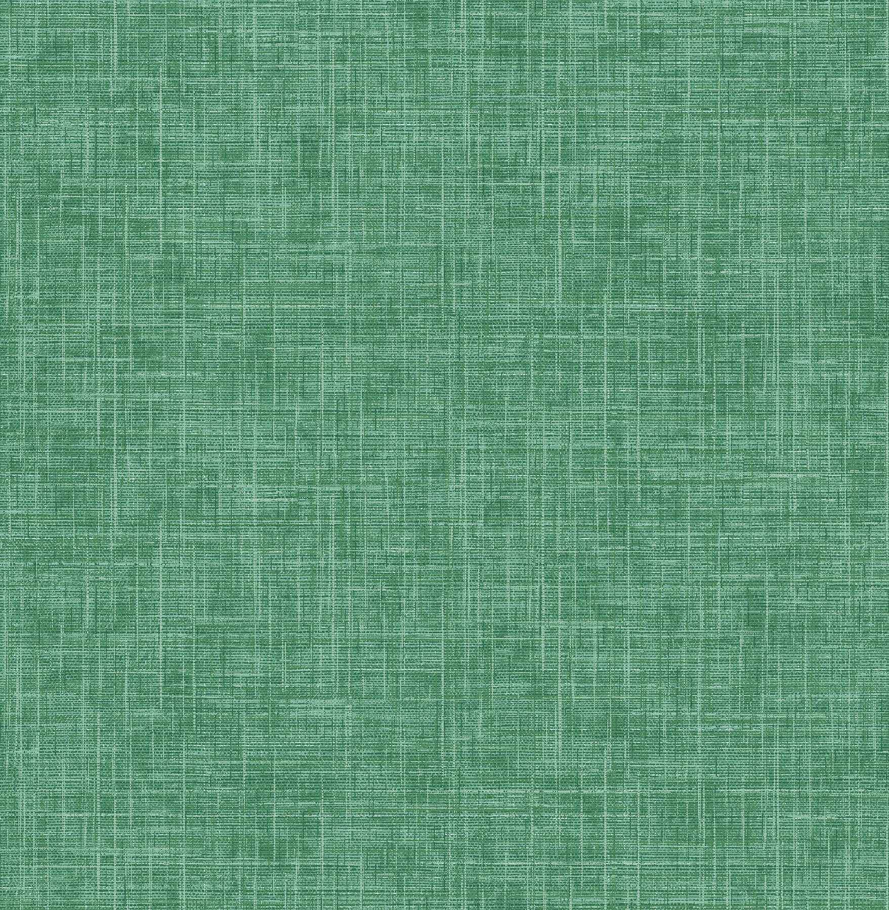 Emerson Green Faux Linen Wallpaper - York Wallcoverings - 4081-26353