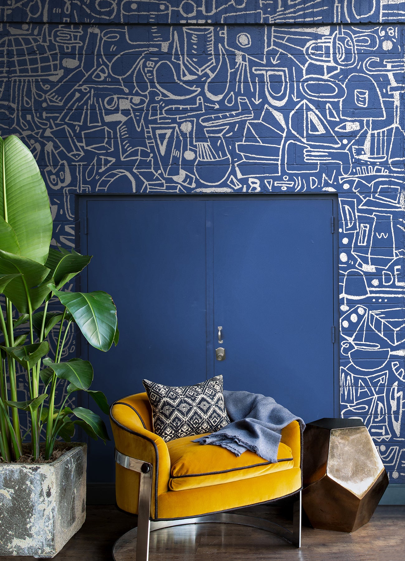 bushwick-bklyn-blue-wall-mural-york-wallcoverings-astm4130 - York Wallcoverings Wallpaper