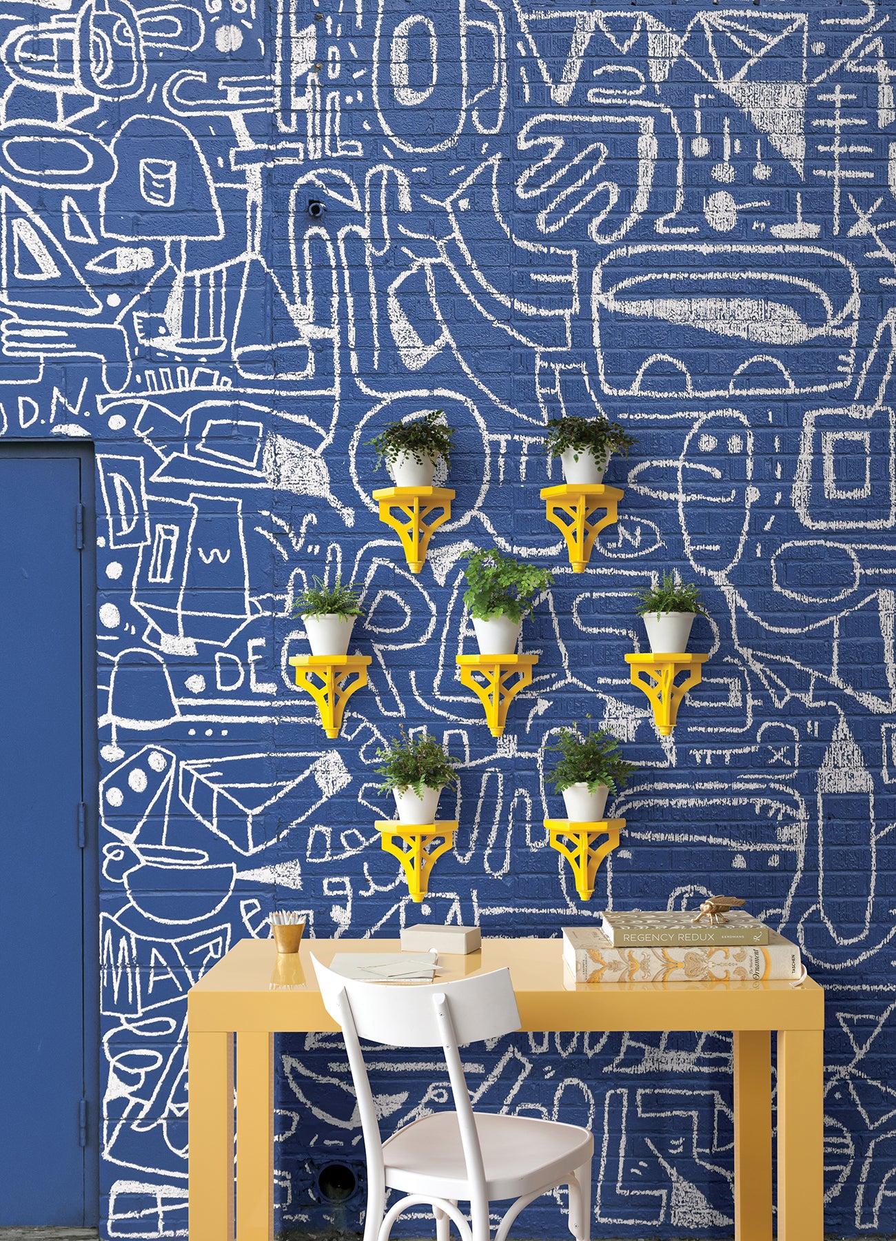 bushwick-bklyn-blue-wall-mural-york-wallcoverings-astm4130 - York Wallcoverings Wallpaper