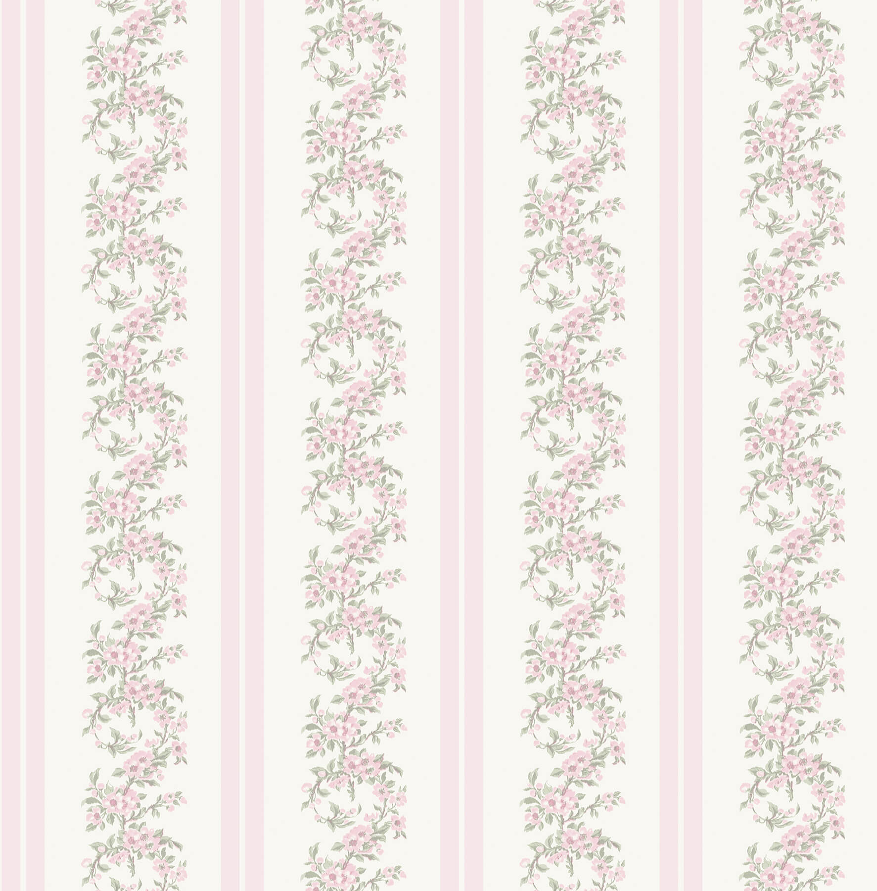 marigold-wreath-pastel-peach-floral-stripe-wallpaper-york-wallcoverings-ast4649 - York Wallcoverings Papel pintado
