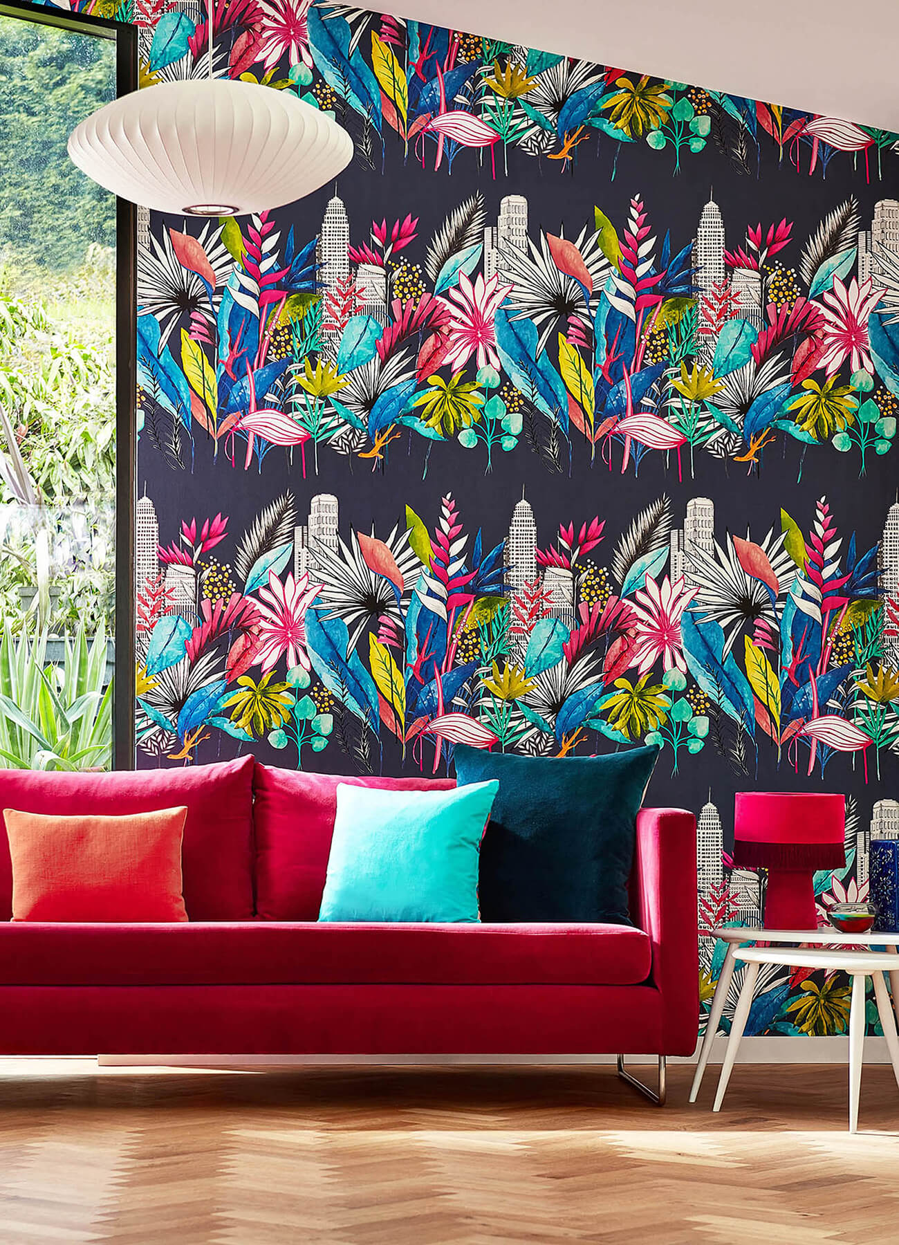 sierra-indigo-urban-tropic-wallpaper-york-wallcoverings-cep50110w - York Wallcoverings Wallpaper