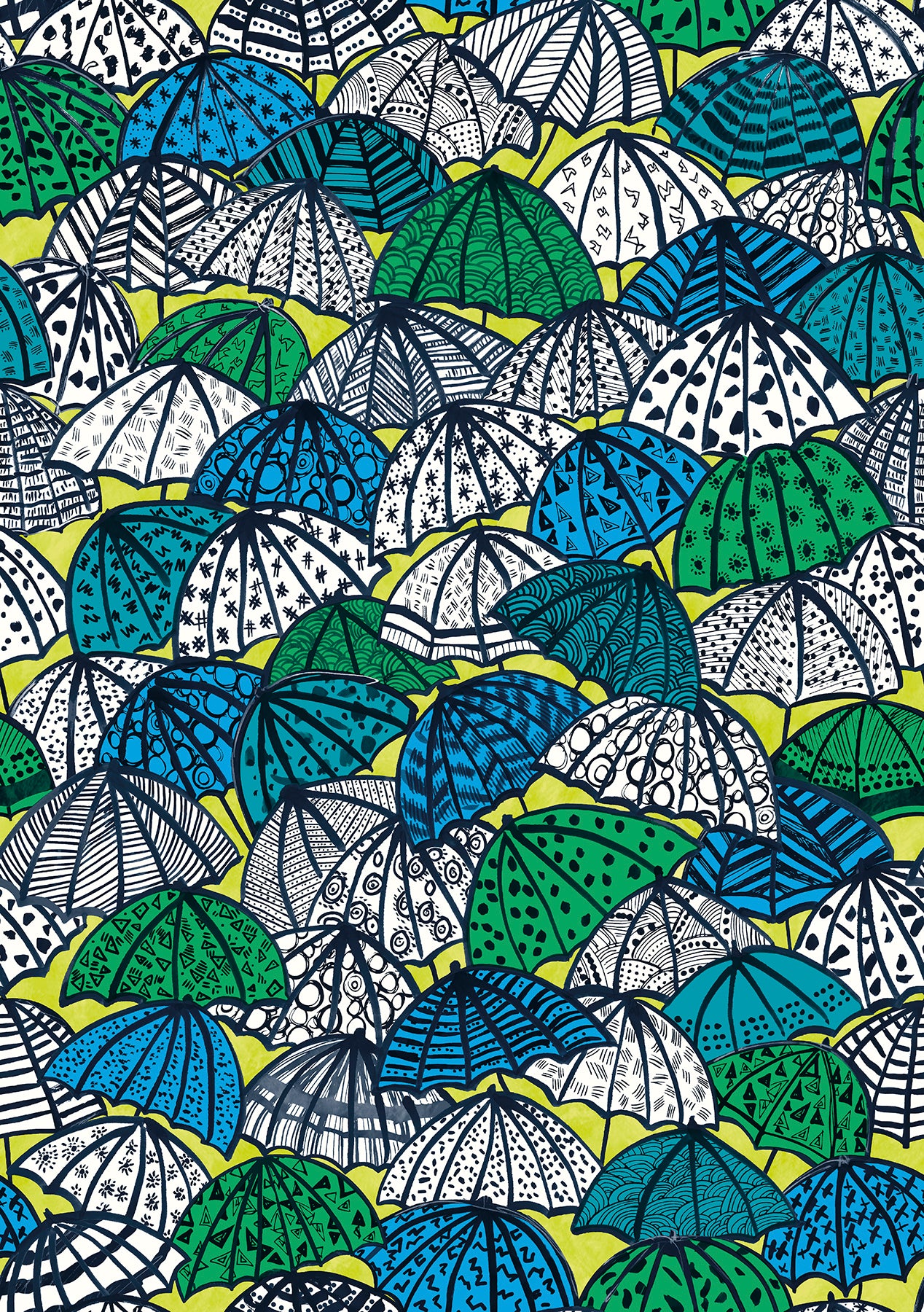dara-chartreuse-jolly-brollies-wallpaper-york-wallcoverings-cep50117w