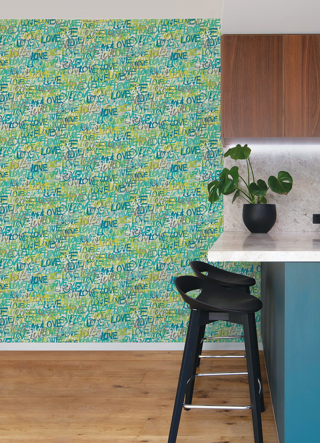 indio-teal-love-scribble-wallpaper-york-wallcoverings-cep50123w - York Wallpaper Wallpaper