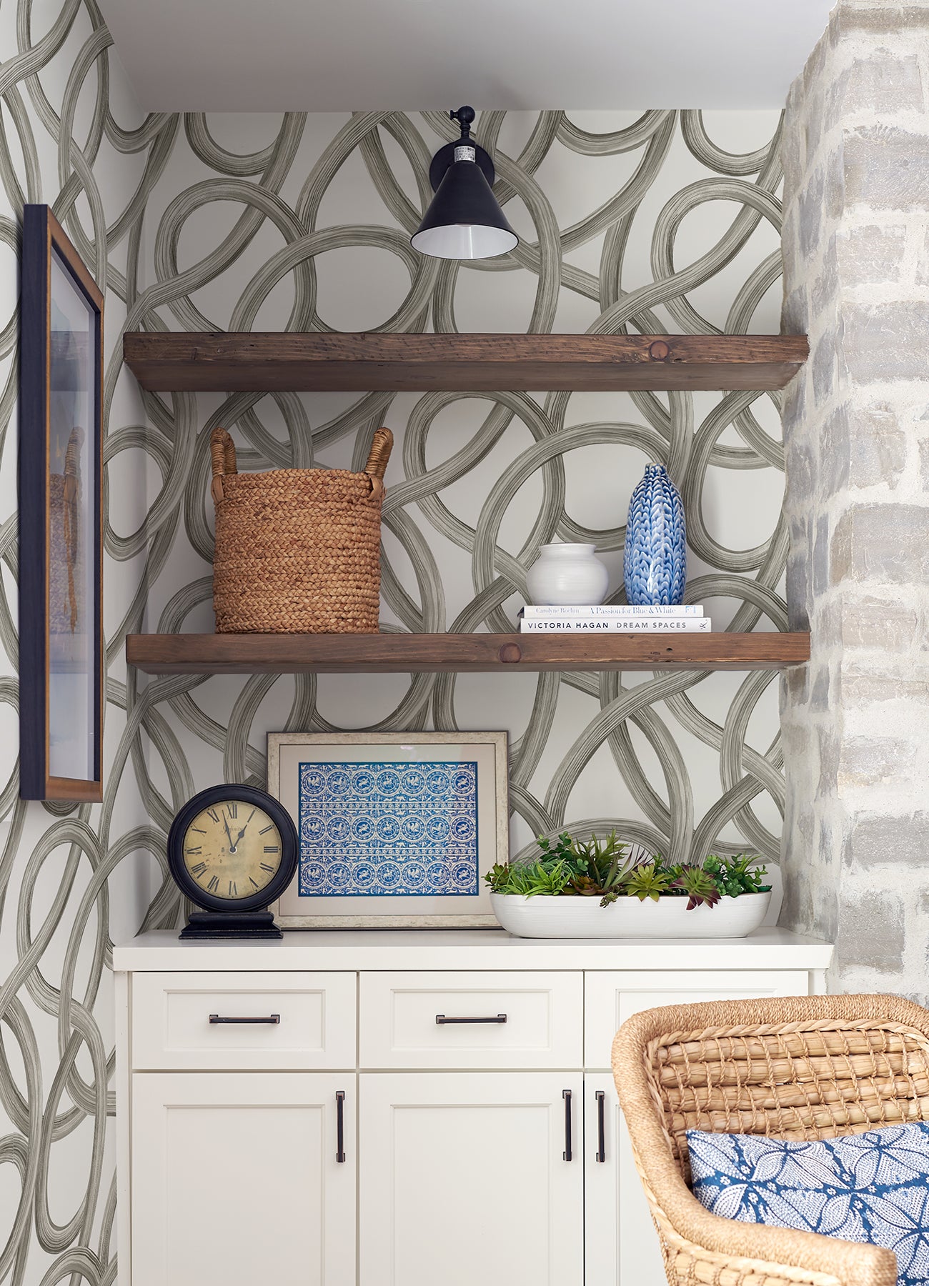 calix-white-twisted-geo-wallpaper-york-wallcoverings-cep50127w - York Wallcoverings Wallpaper