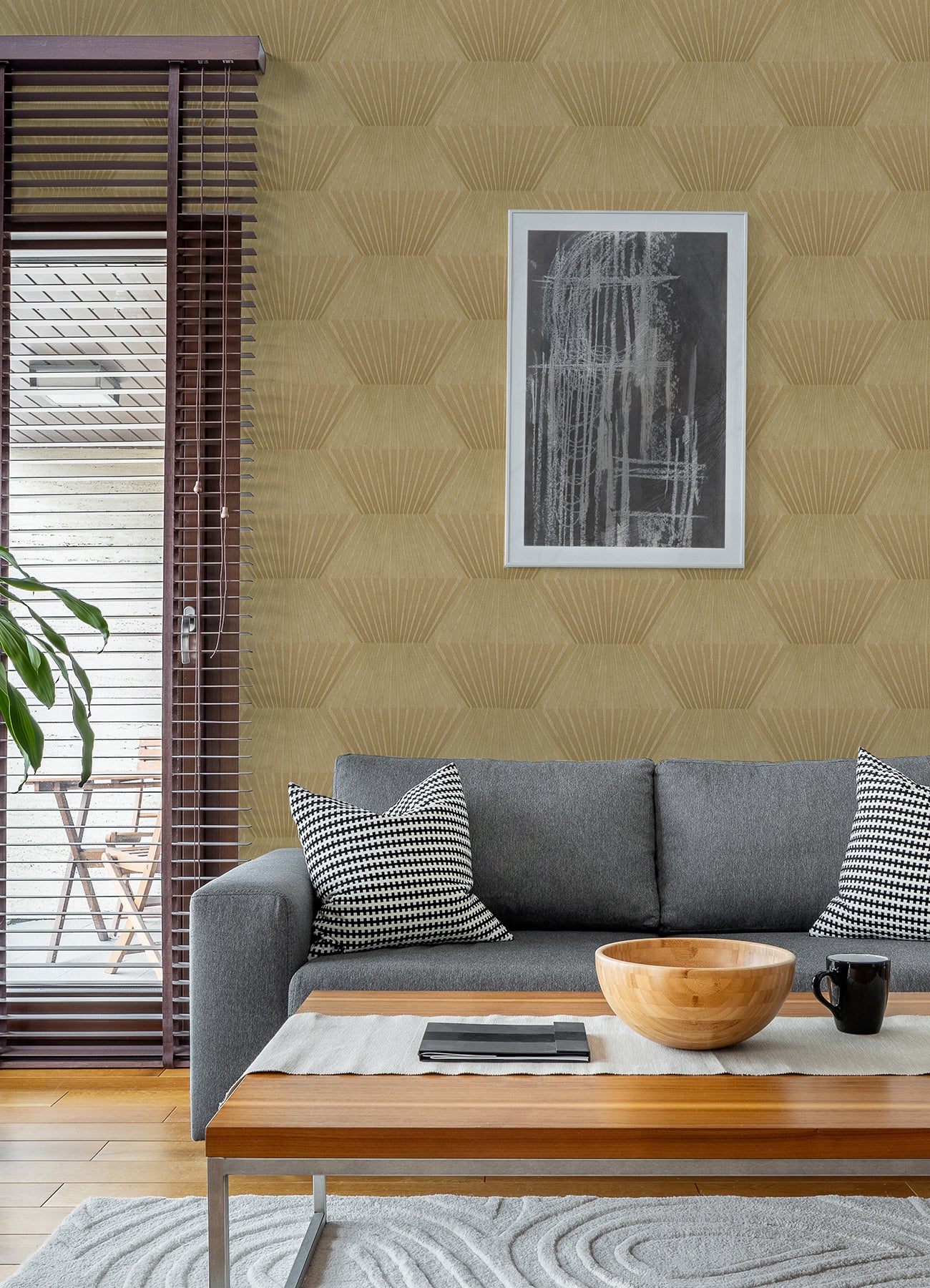 lehnmann-gold-geo-wallpaper-york-wallcoverings-4082-382044 - York Wallcoverings Wallpaper