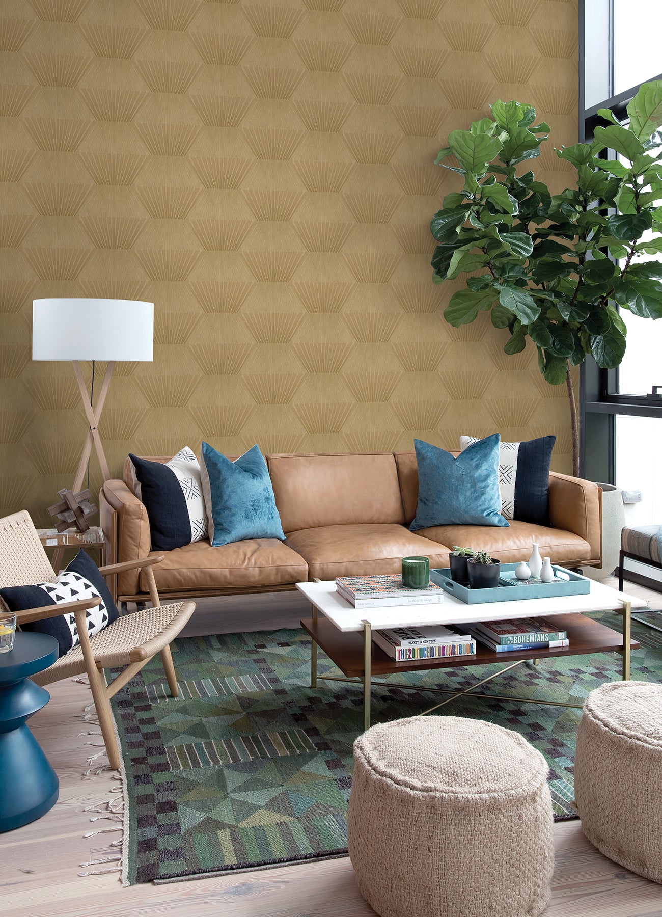 lehnmann-gold-geo-wallpaper-york-wallcoverings-4082-382044 - York Wallcoverings Wallpaper