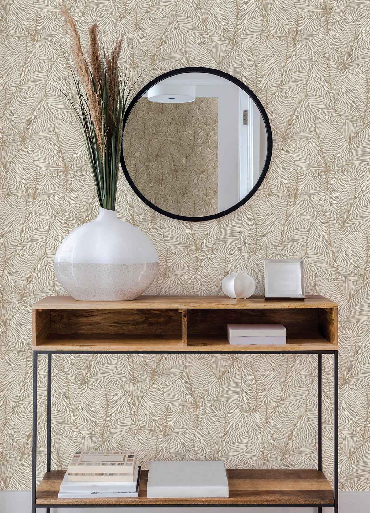 eilian-gold-palm-wallpaper-york-wallcoverings-4041-456622 - York Wallcoverings Wallpaper