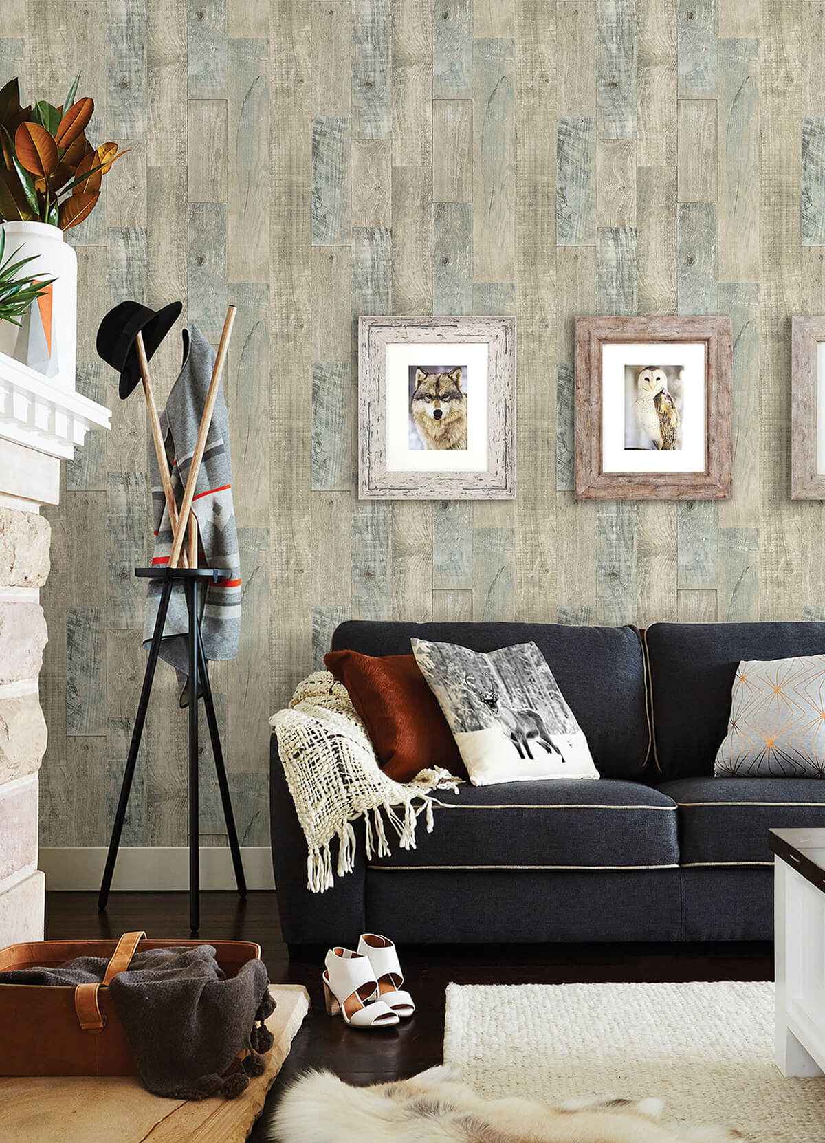 Chebacco Taupe Wood Planks Wallpaper - York Wallcoverings - 3124-12692 - York Wallcoverings Wallpaper