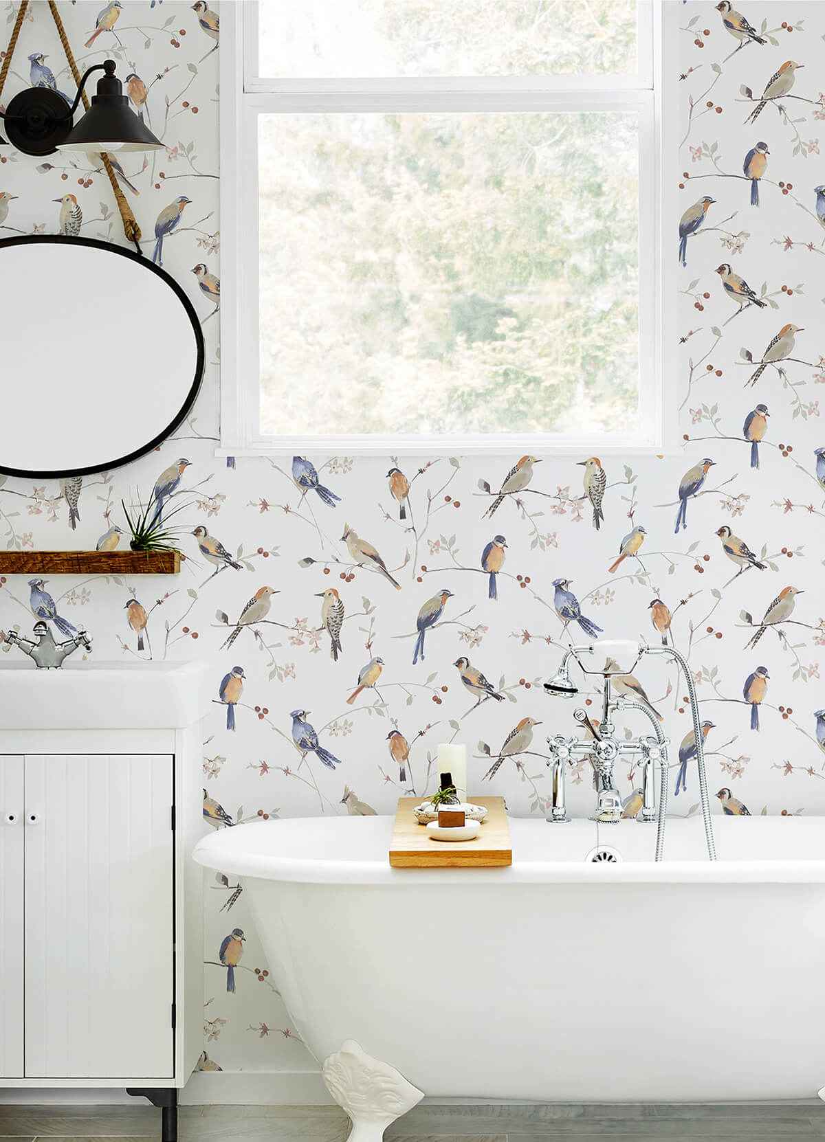 Birdsong Orange Trail Wallpaper - York Wallcoverings - 3124-13851 - York Wallcoverings Wallpaper