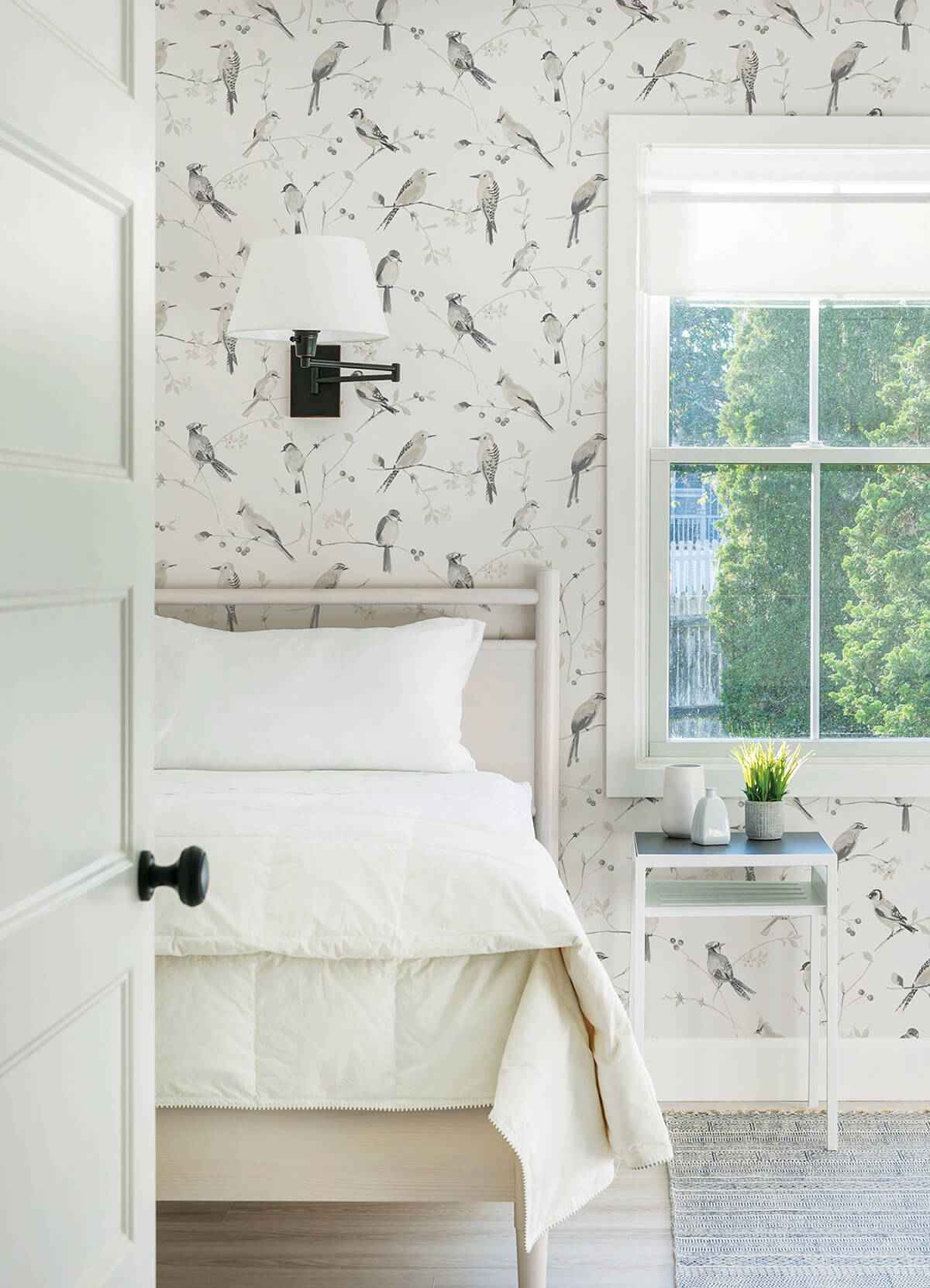 Birdsong Grey Trail Wallpaper - York Wallcoverings - 3124-13853 - York Wallcoverings Wallpaper