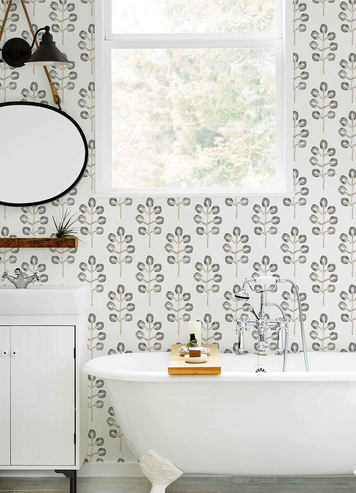 Plum Tree Black Botanical Wallpaper - York Wallcoverings - 3124-13875 - York Wallcoverings Wallpaper