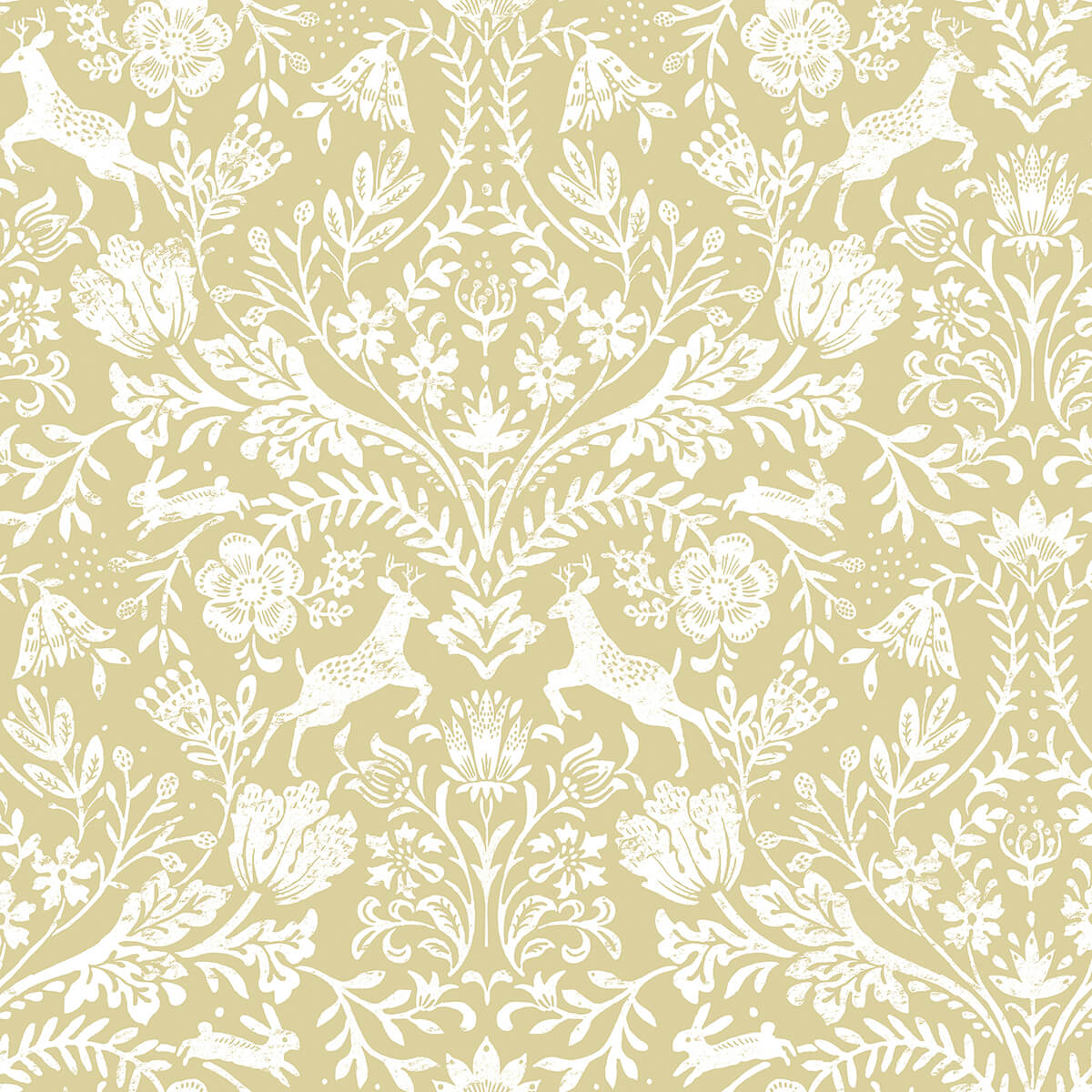 forest-dance-honey-damask-wallpaper-york-wallcoverings-3124-13886 - York Wallcoverings Wallpaper