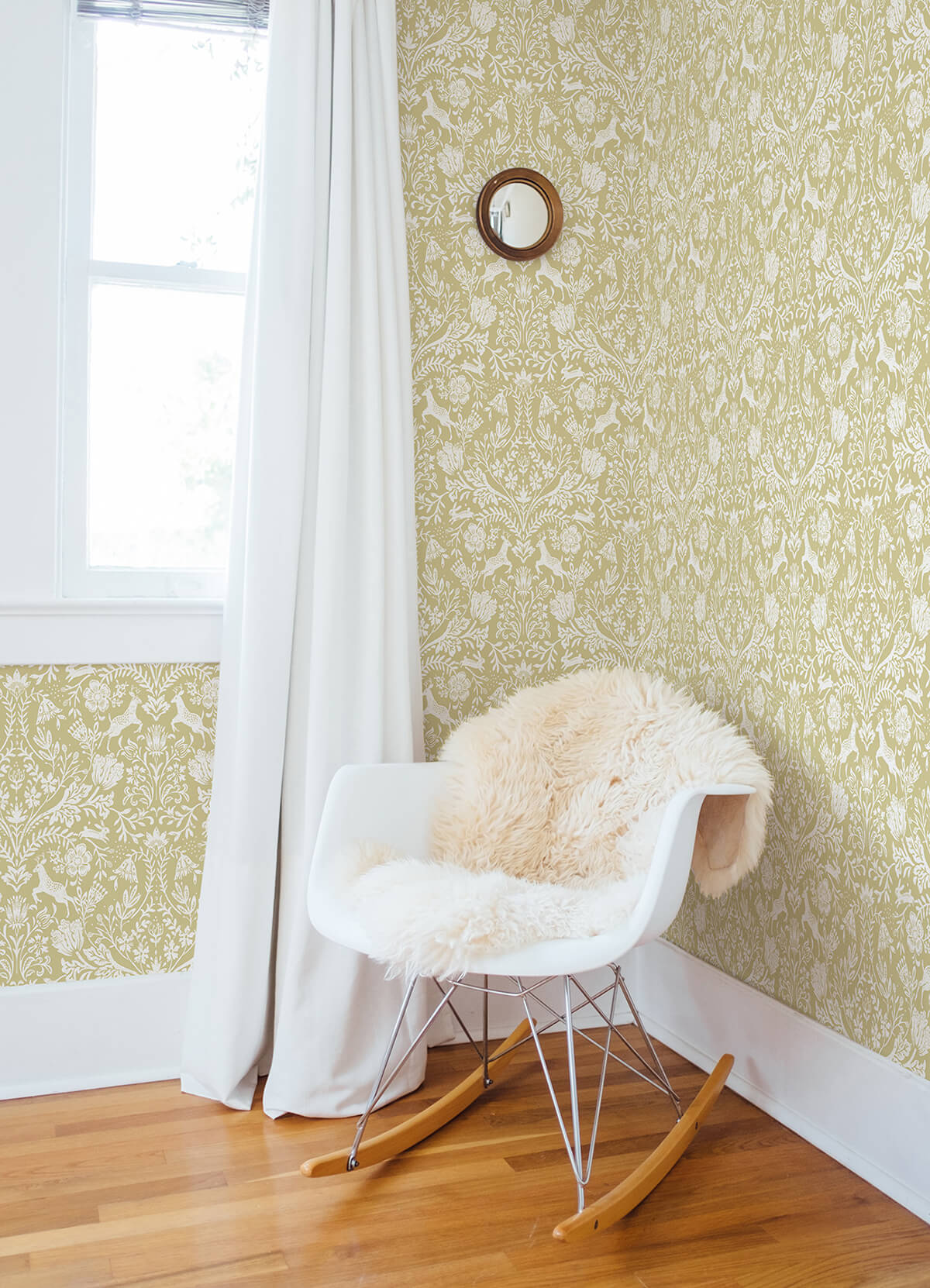 forest-dance-honey-damask-wallpaper-york-wallcoverings-3124-13886 - York Wallcoverings Wallpaper